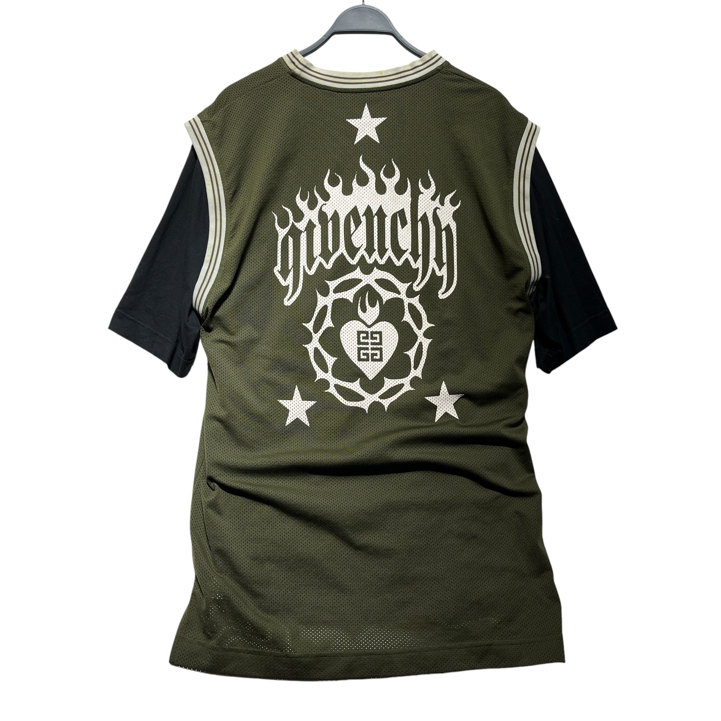GIVENCHY/T-Shirt/M/Cotton/GRN/Graphic/heart thorn/Jersey view 2