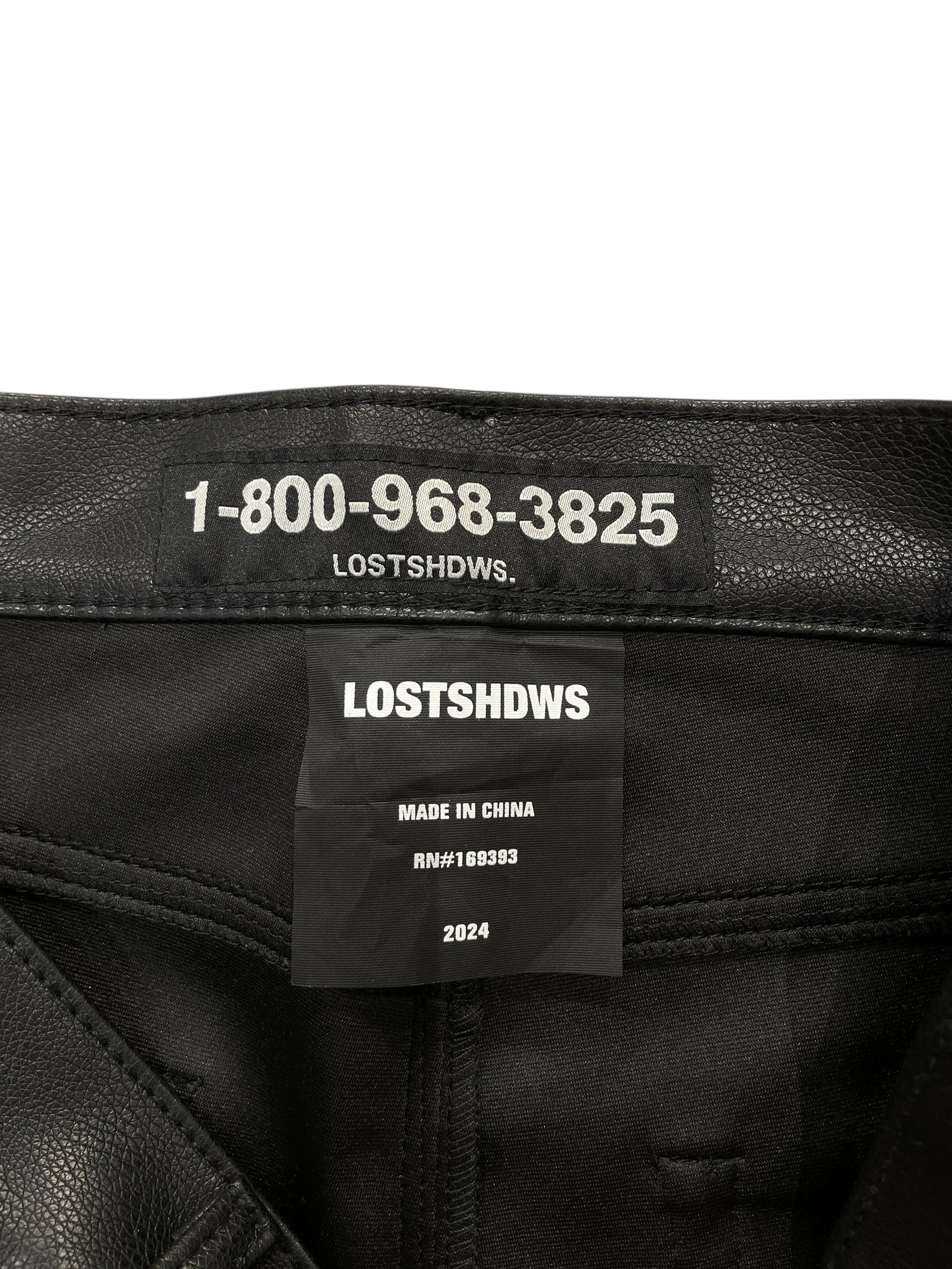 1-800-968-3825 LOSTSHDWS/Straight Pants/43/Cotton/BLK/red patches view 3