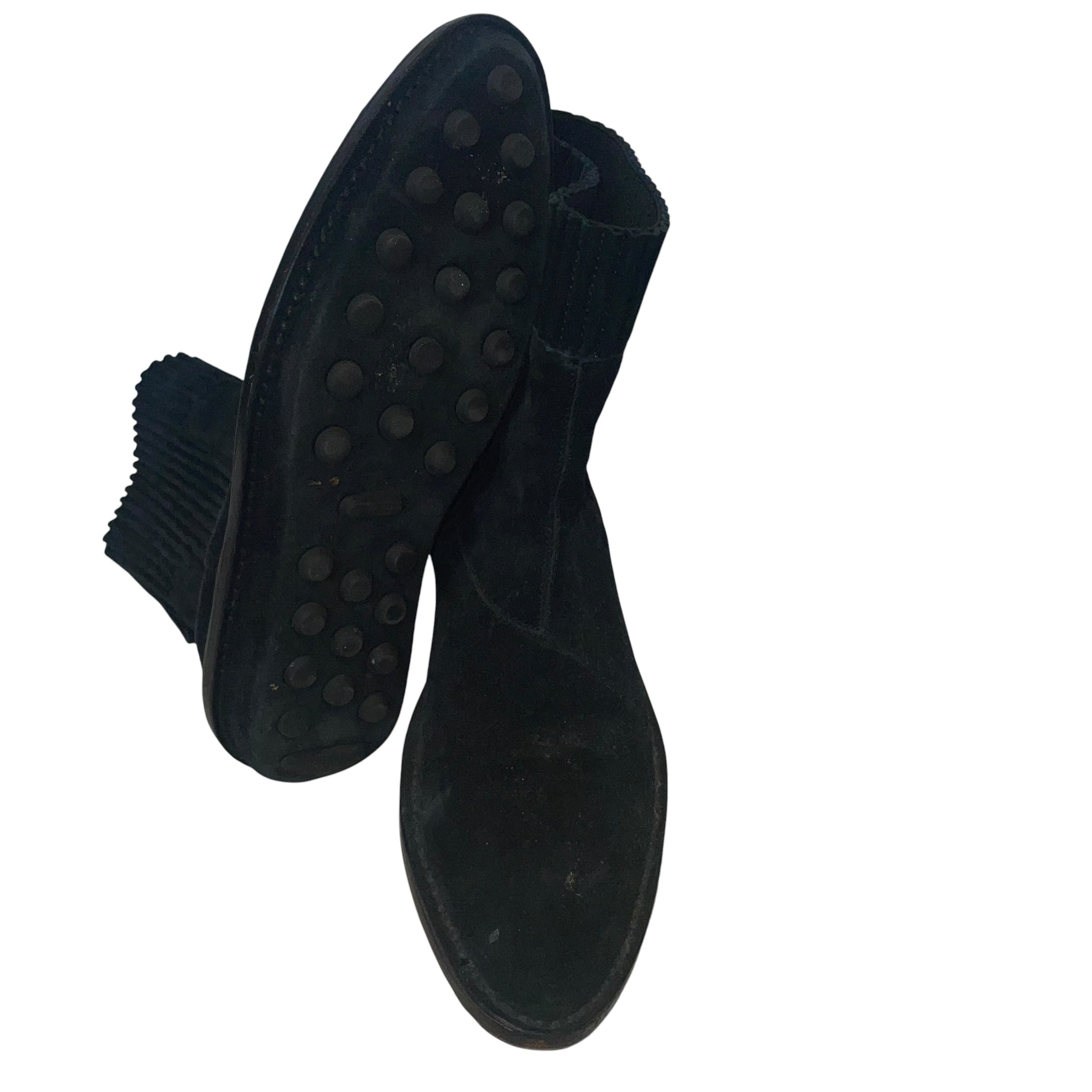 BALENCIAGA/Chelsea Boots/EU 39.5/Suede/BLK/SUEDE SOLE/RIBBED SIDES view 3