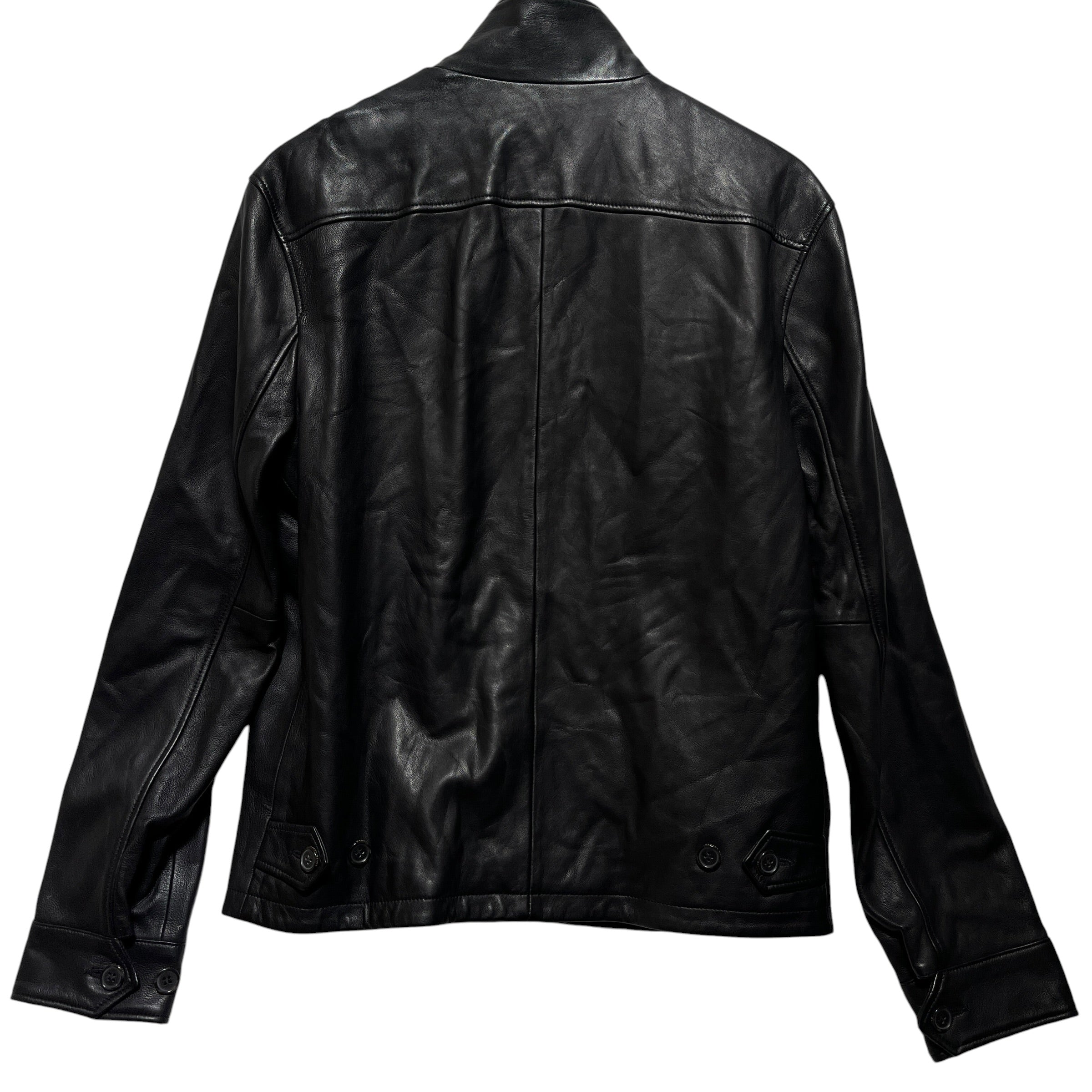 POLO RALPH LAUREN/Leather Jkt/S/Lambskin/BLK/LAMBSKIN FULL ZIP view 2