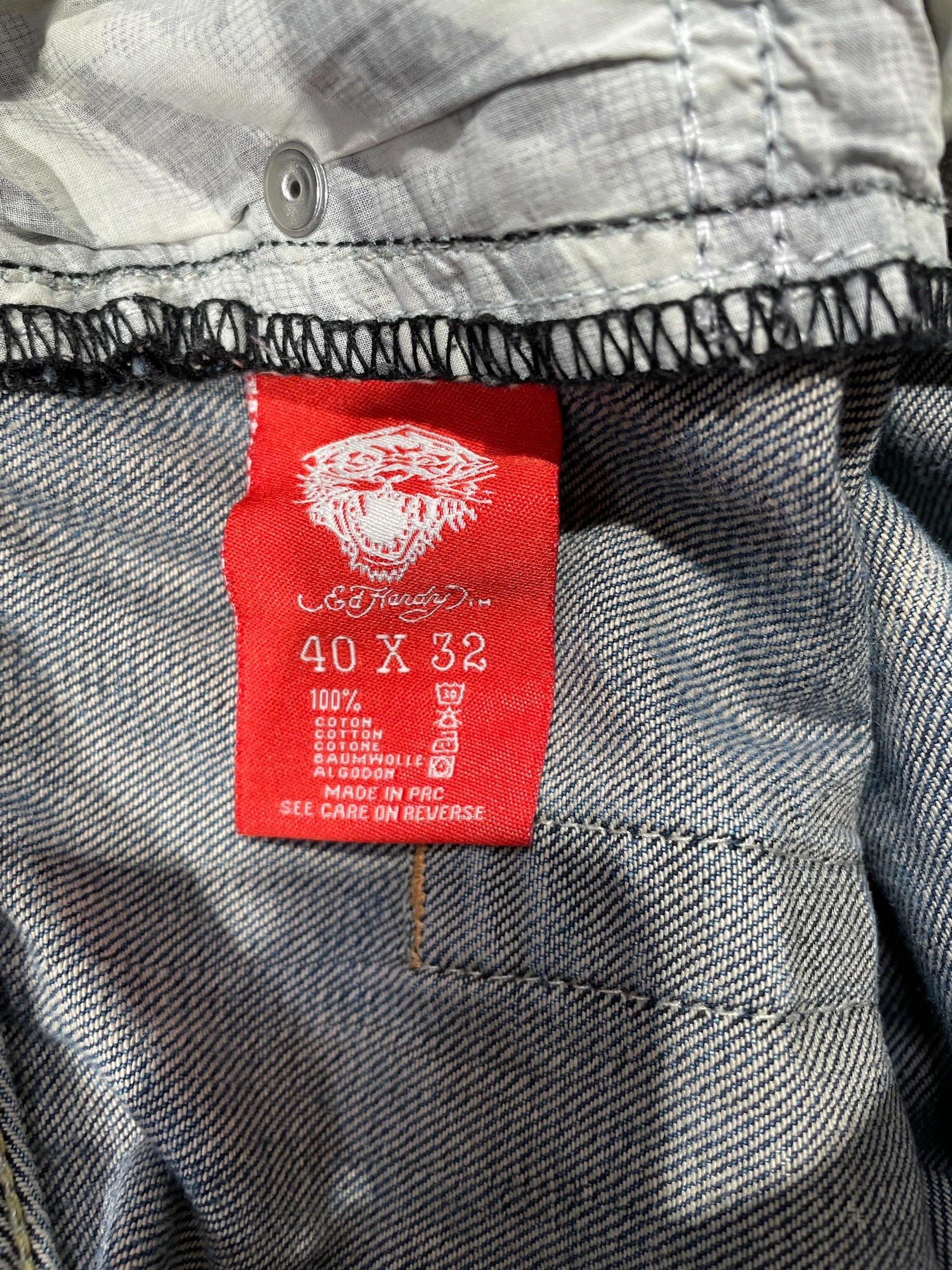 Ed Hardy/Straight Pants/40/Denim/IDG/Graphic/snake & eagle view 3