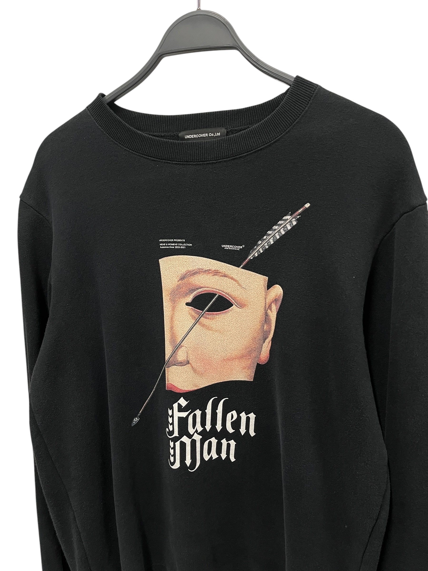 UNDERCOVER/Sweatshirt/L/Graphic/Cotton/BLK/Pullover/FALLEN MAN AW21 CREWNECK view 3