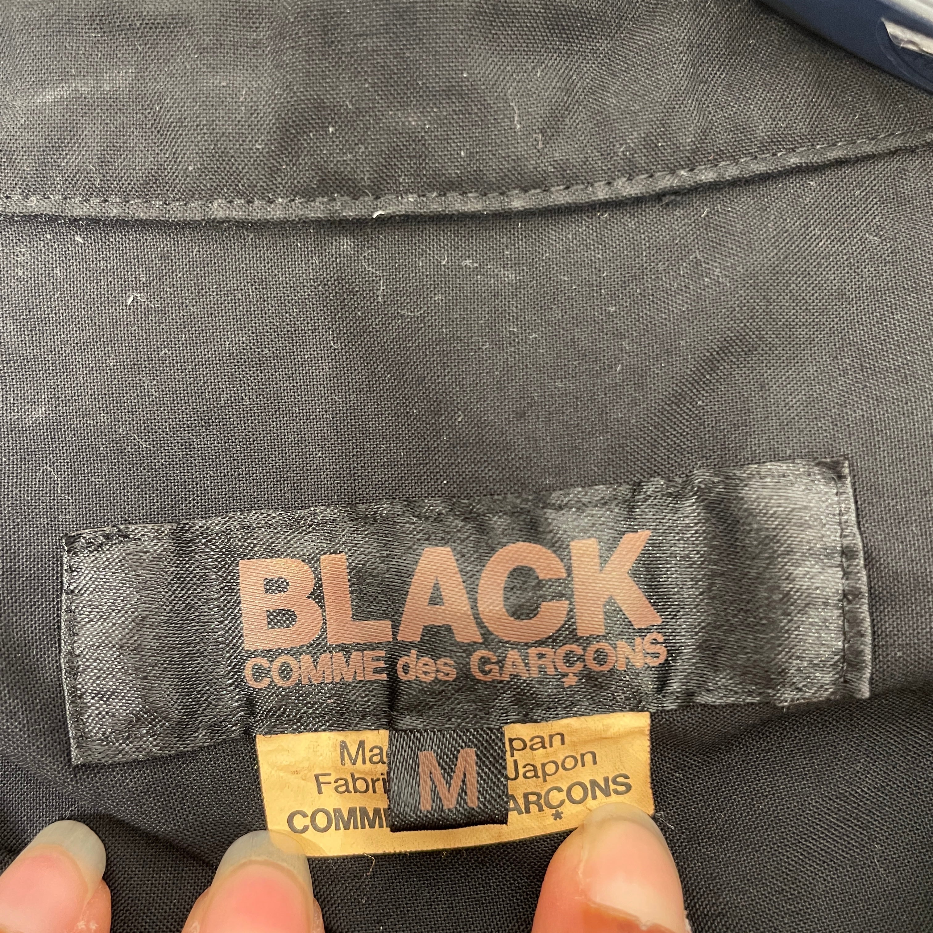 BLACK COMME des GARCONS/LS Shirt/M/Cotton/BLK/DISTRESSED CUT OUT view 3