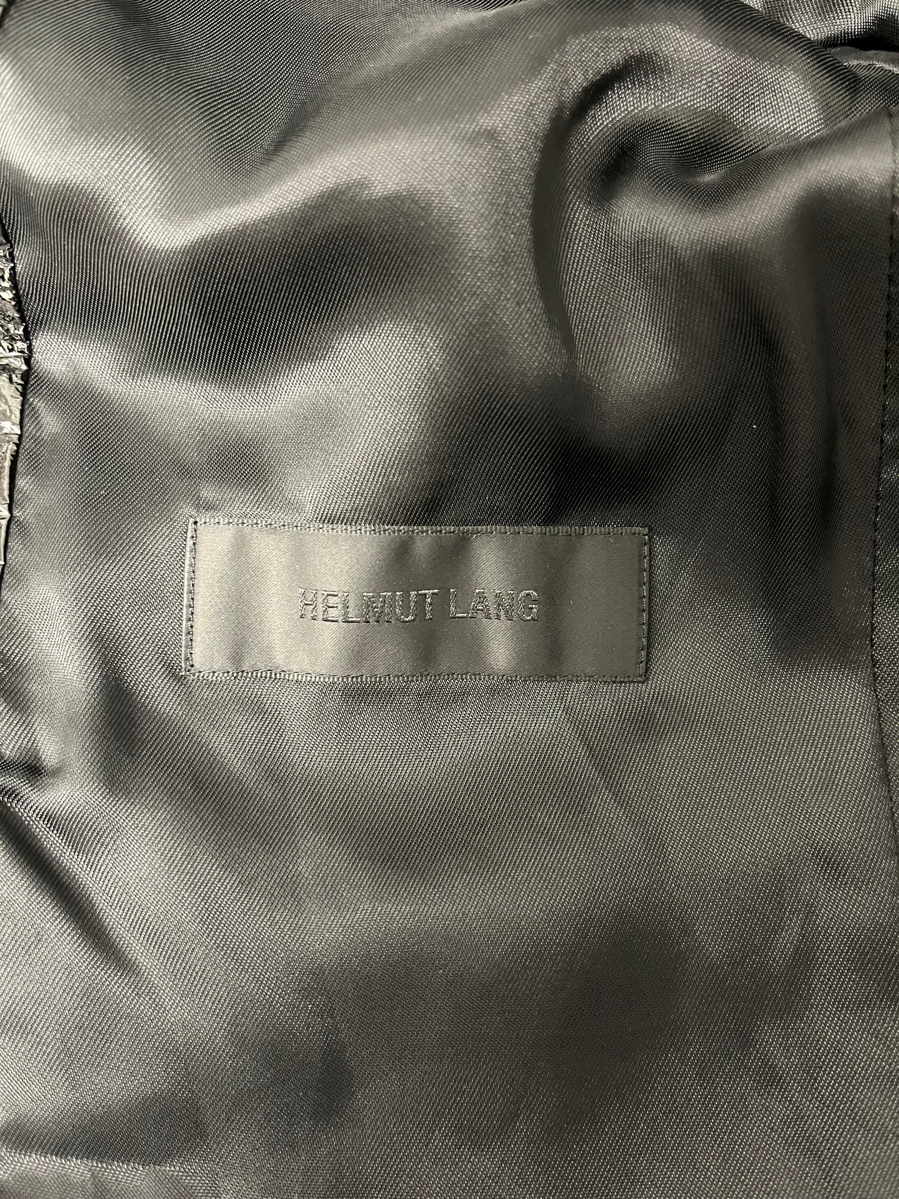 Helmut Lang/Tailored Jkt/2/Polyester/BLK/VEGAN PATENT LEATHER BLAZER view 3