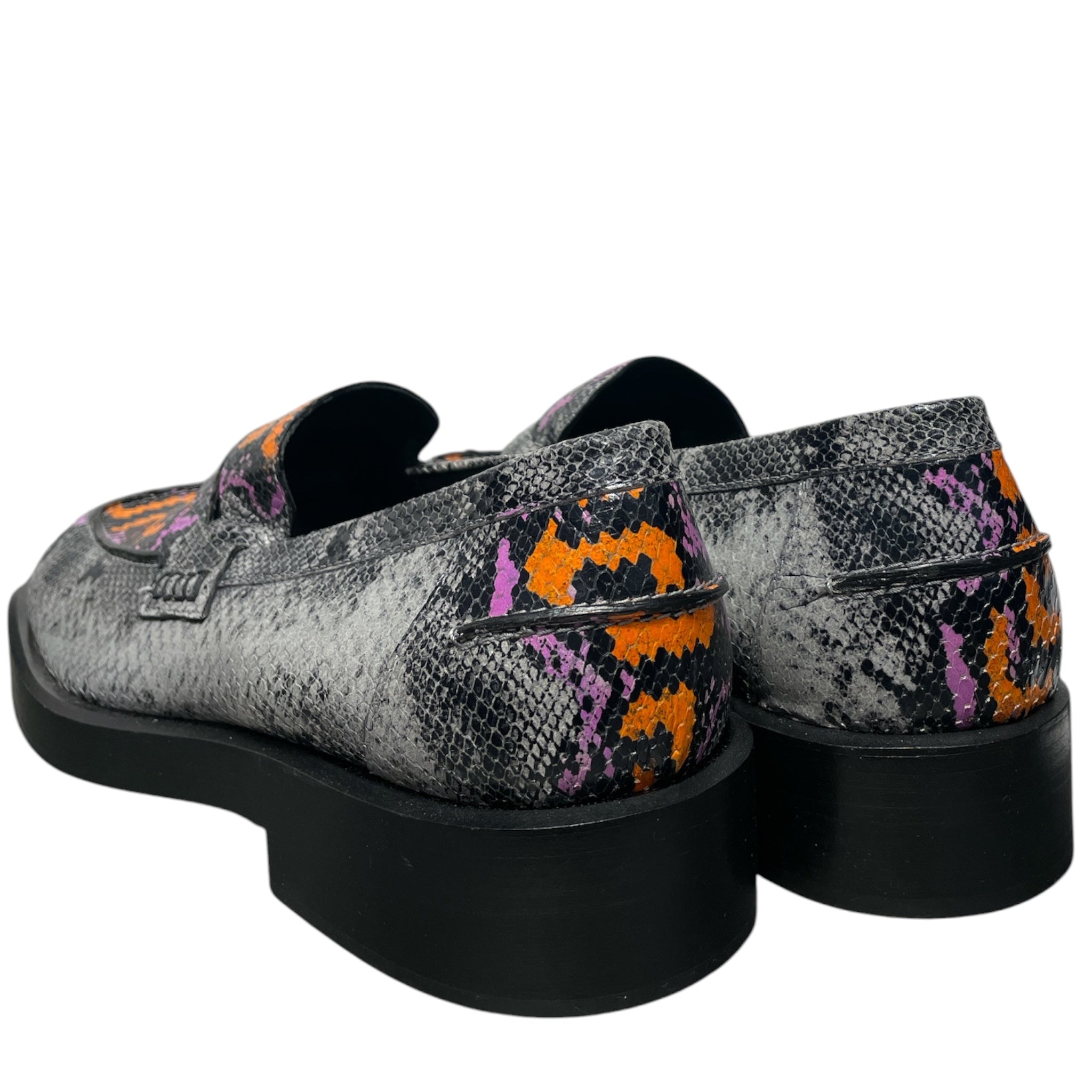 VERSACE/Loafers/EU 44/Animal Pattern/Leather/GRY/ORANGE AND PURPLE SNAKESKIN view 2