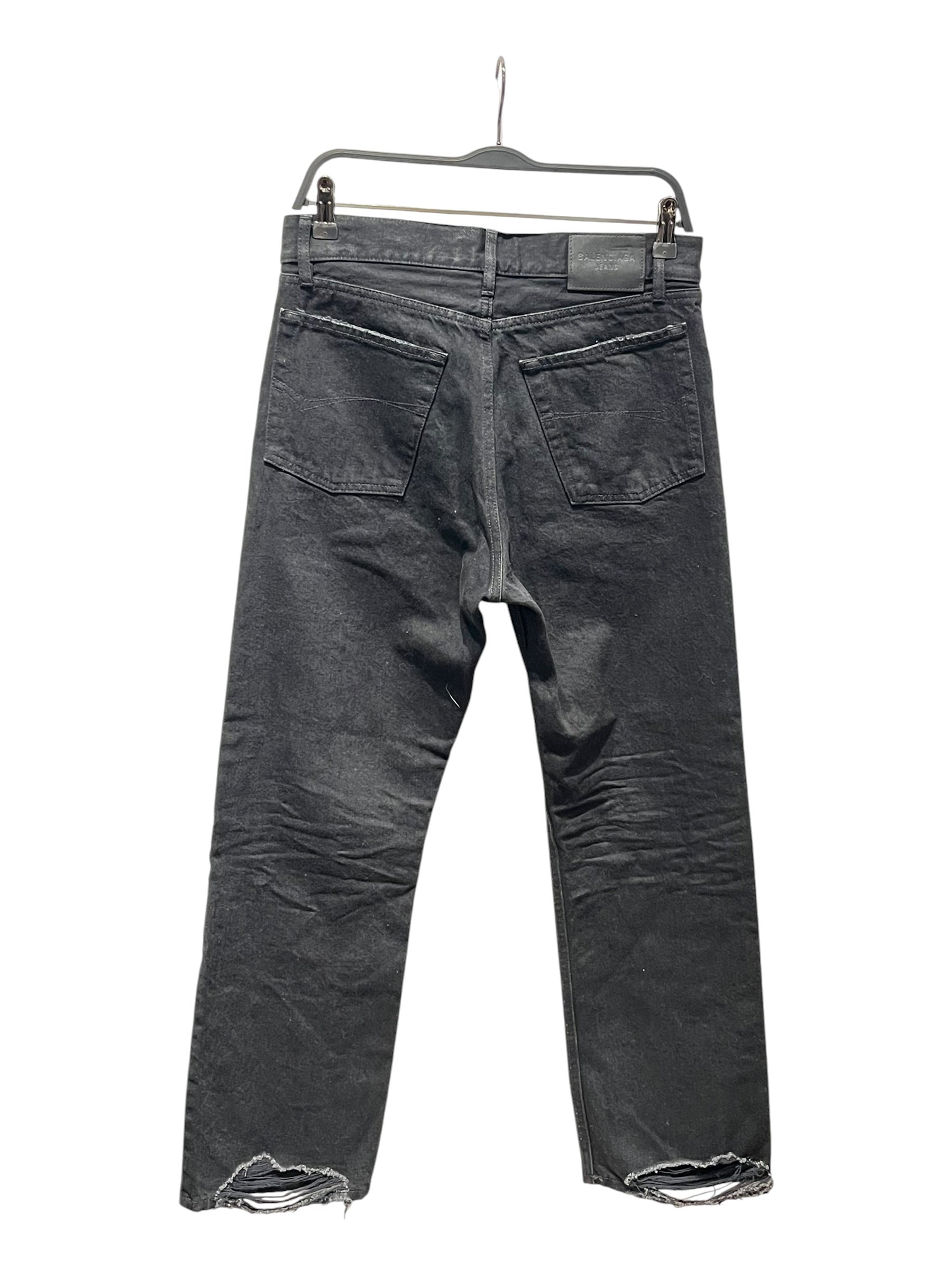 BALENCIAGA/Straight Pants/30/Denim/BLK/Lost Tapes view 2