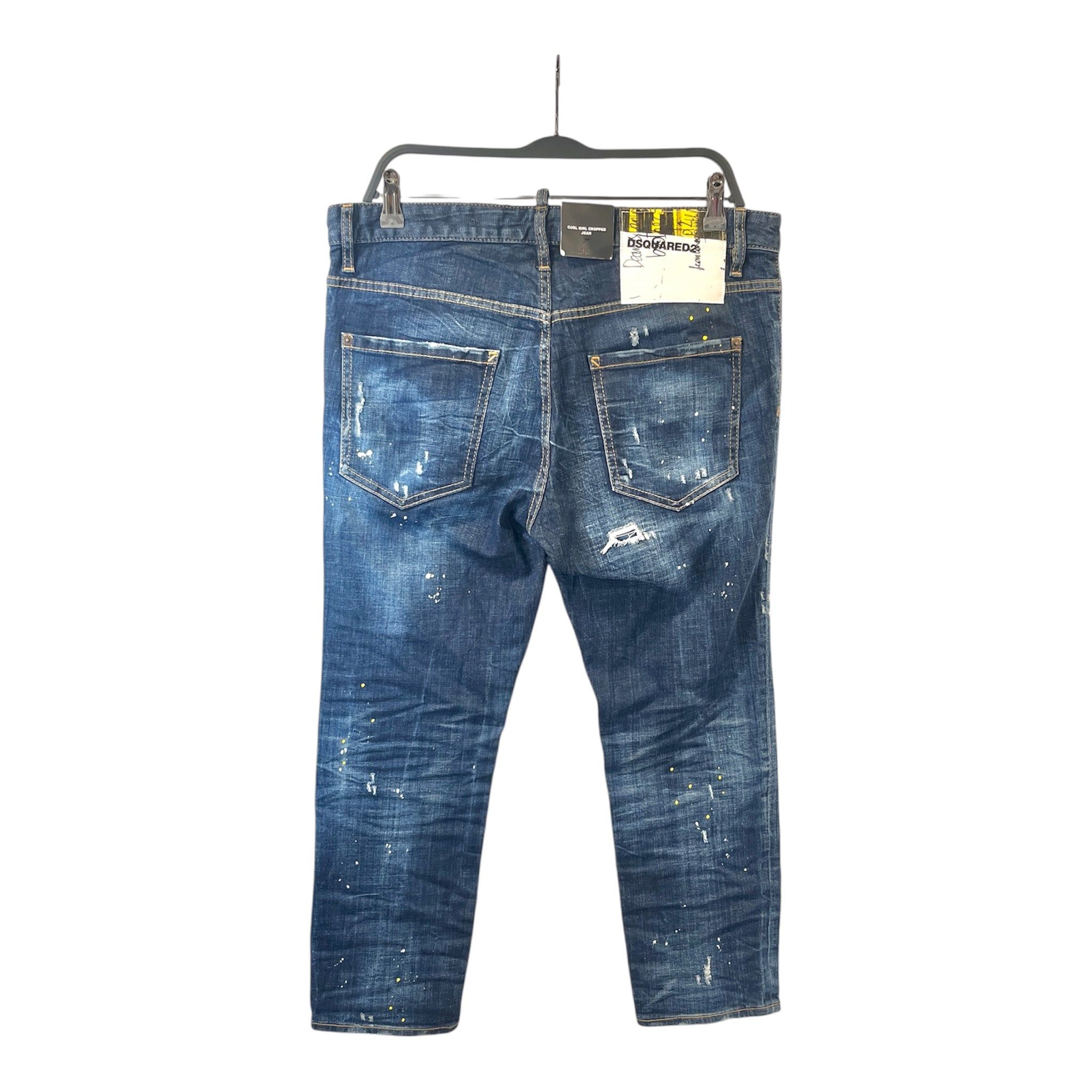 DSQUARED2/Cropped Pants/42/All Over Print/Denim/NVY/Cool Girl Crop Pt. Splat view 2