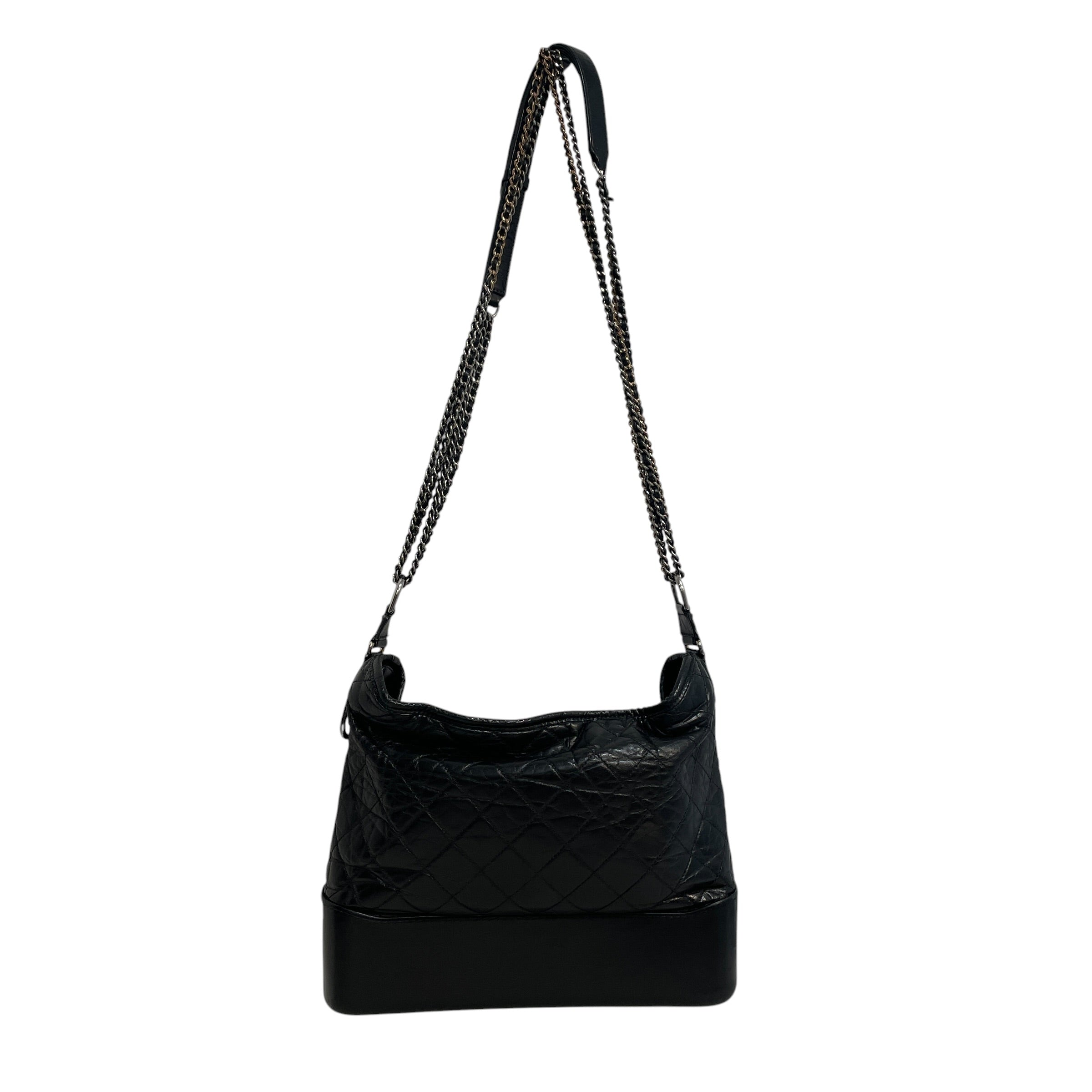 CHANEL/Hand Bag/Leather/BLK/Gabrielle Hobo view 2
