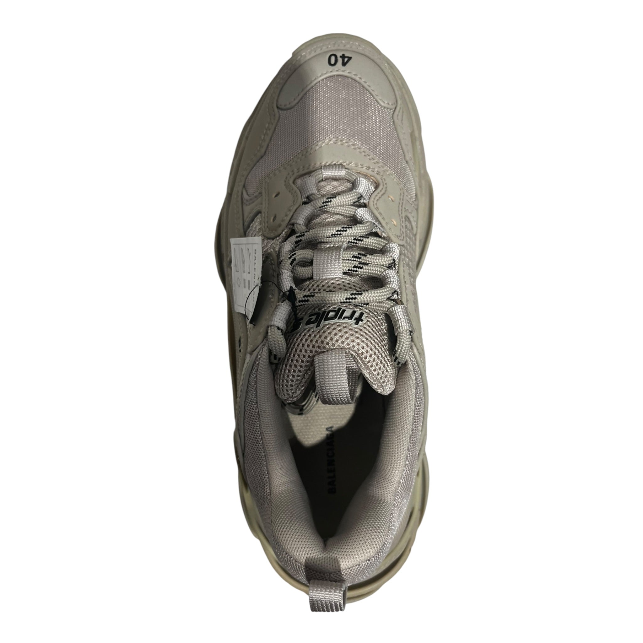 BALENCIAGA/Low-Sneakers/EU 40/BEG/Triple S view 3