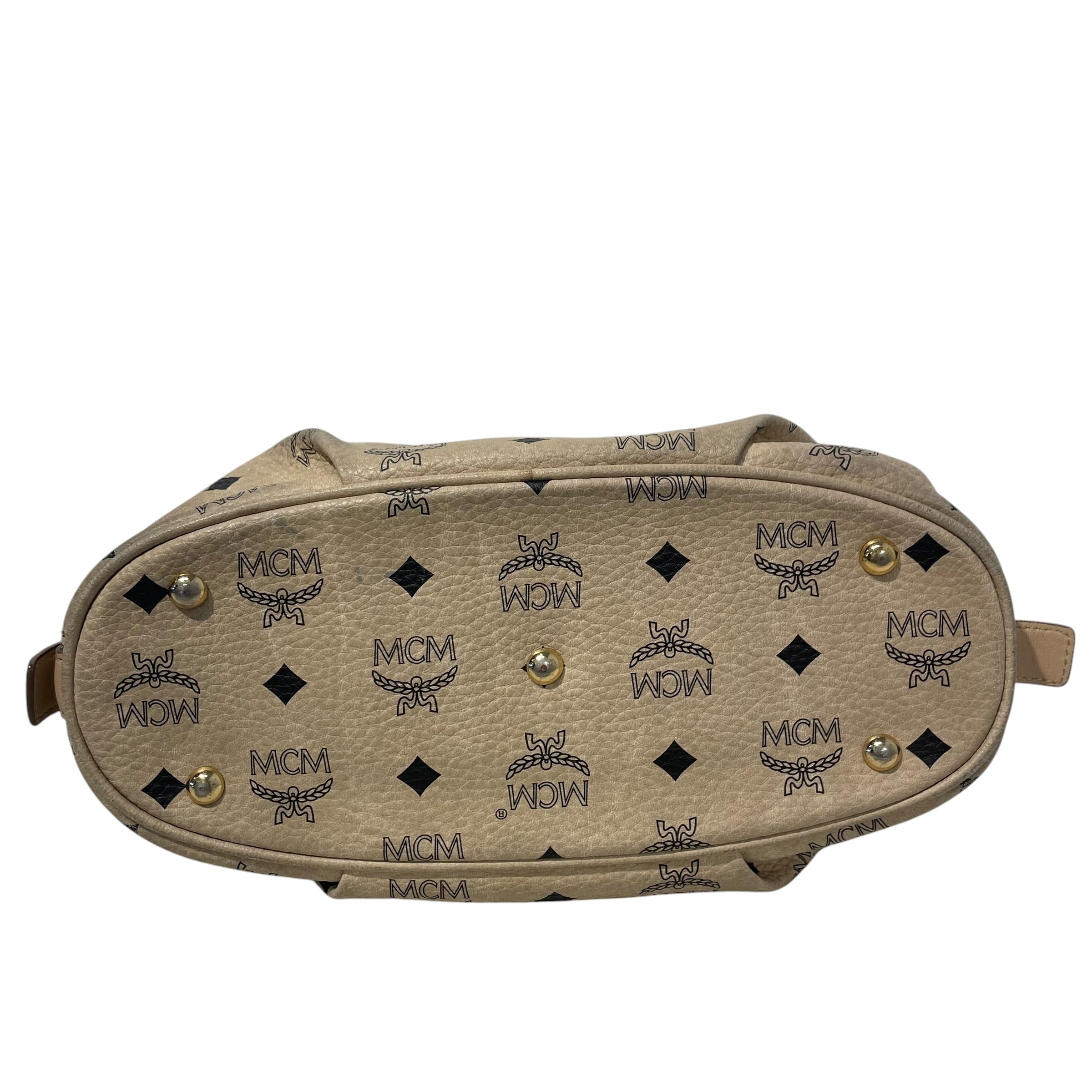 MCM/Boston Bag/Monogram/Leather/BEG/J6219 view 3
