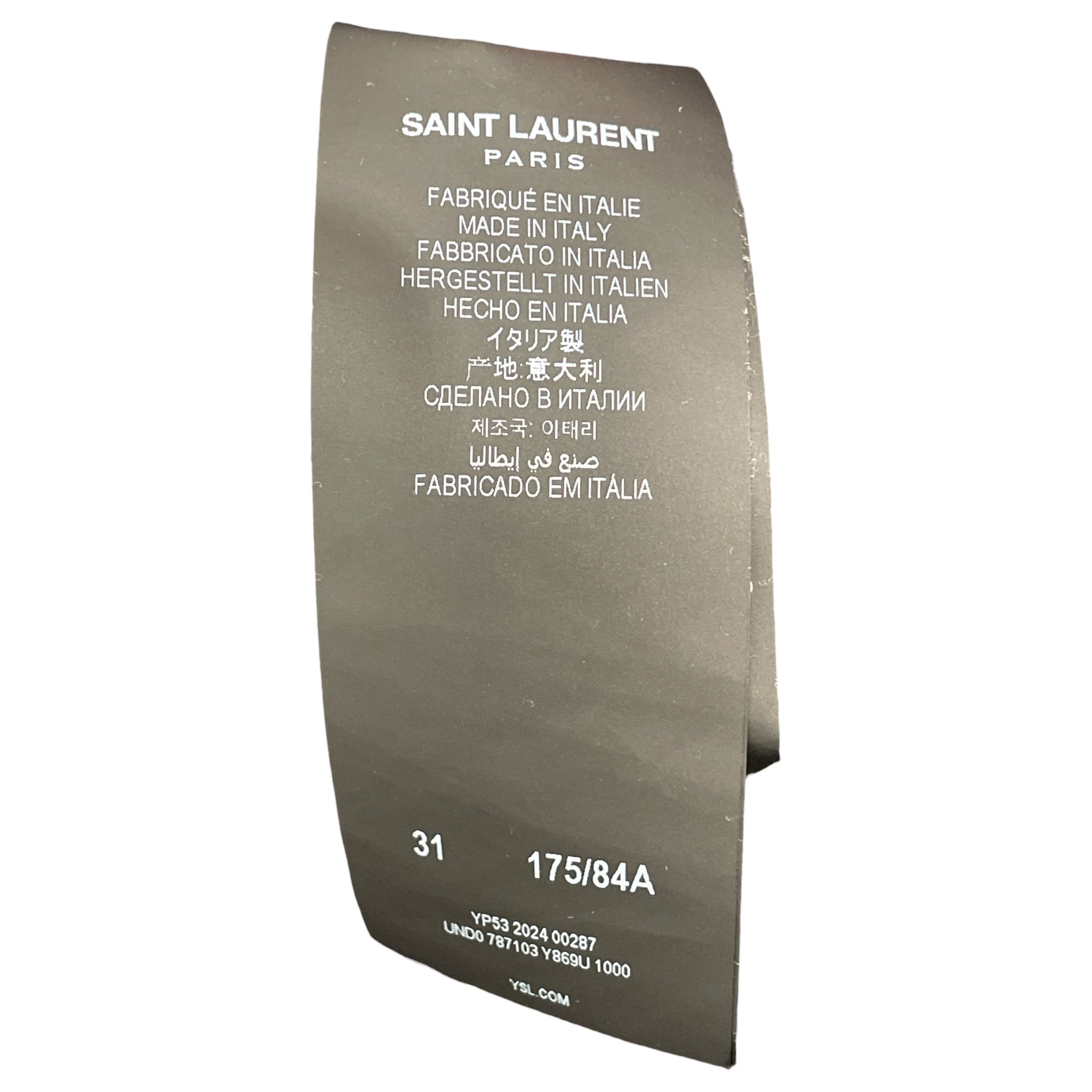 SAINT LAURENT/Skinny Pants/31/Cotton/BLK/ view 4