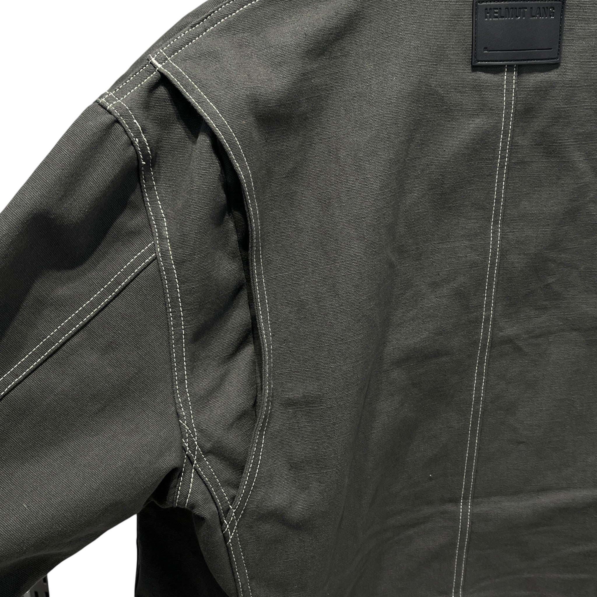 Helmut Lang/Blouson/S/Cotton/GRY/WHT STITCHING/COLLAR/ZIPPER view 6