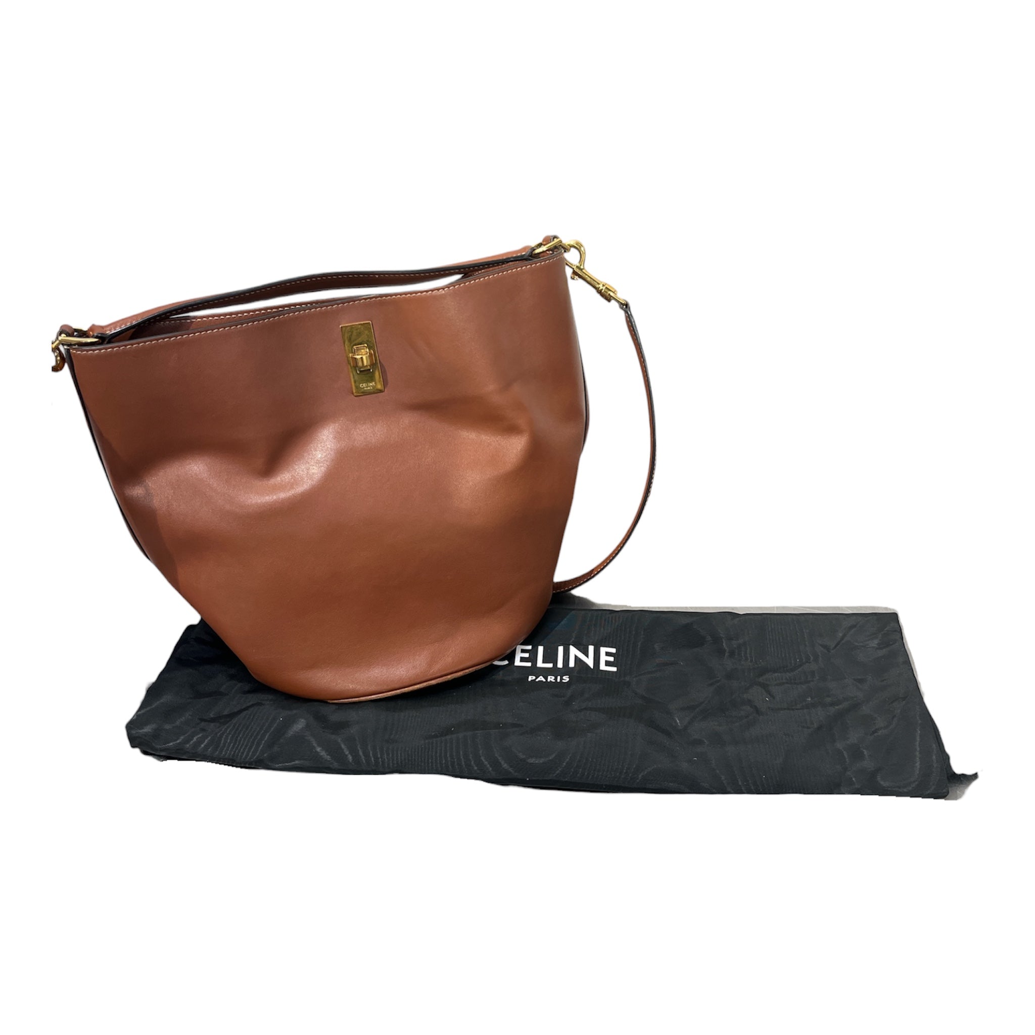 CELINE/Hand Bag/OS/Leather/CML/GOLD HARDWARE view 6