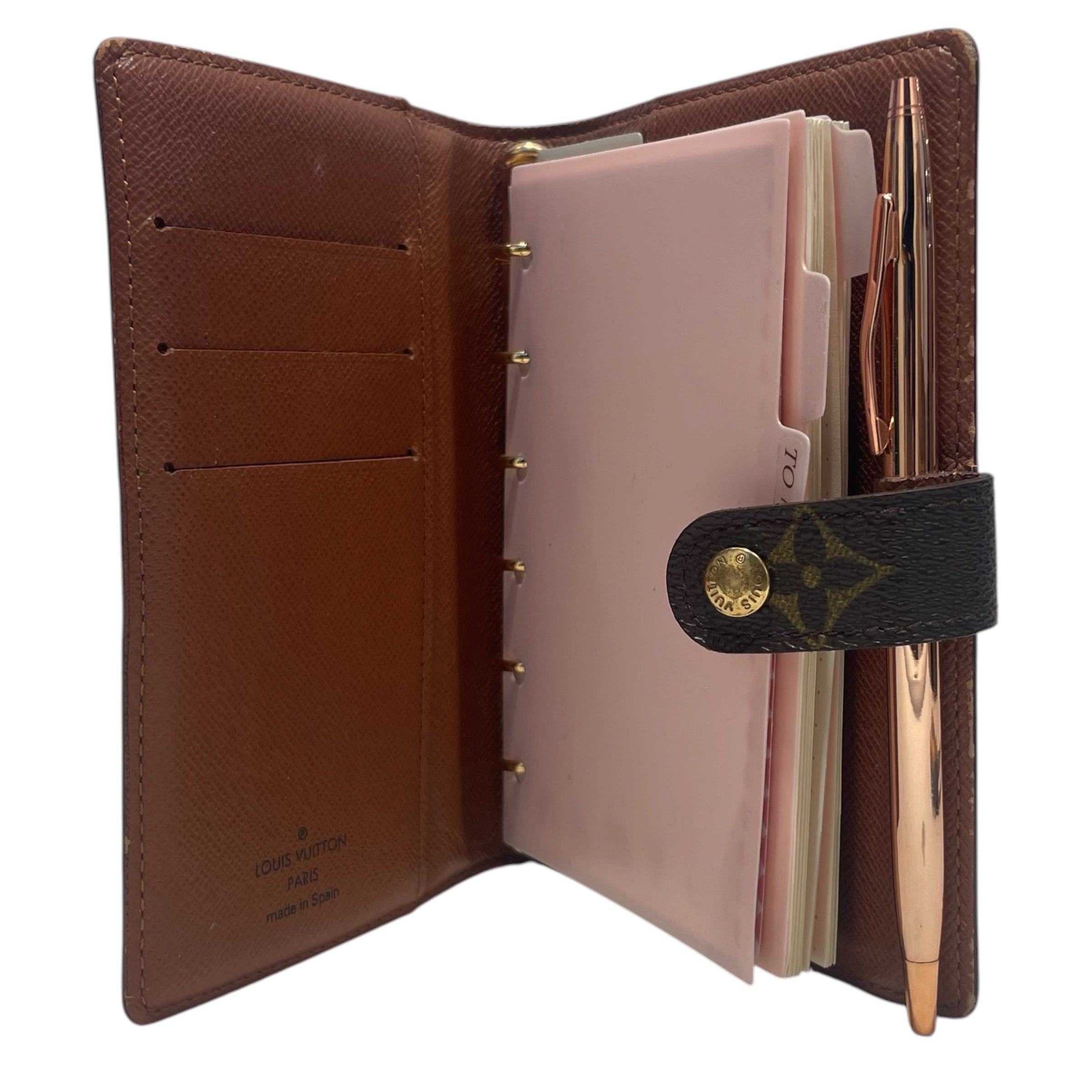 LOUIS VUITTON/Planner Cover/Monogram/BRW/ring agenda with pen view 4