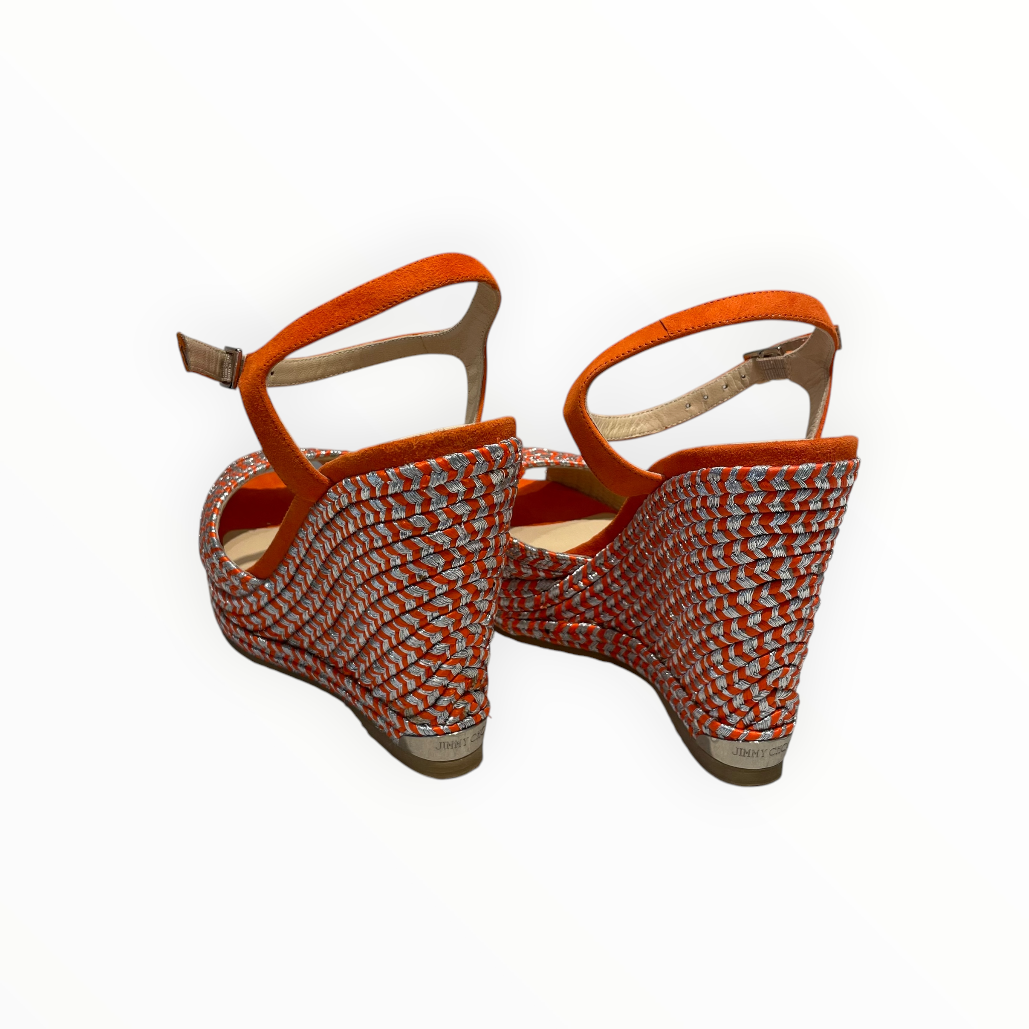 JIMMY CHOO/Heels/US 6.5/Stripe/Suede/ORN/Jimmy Cho Portia Wedge Heel view 2