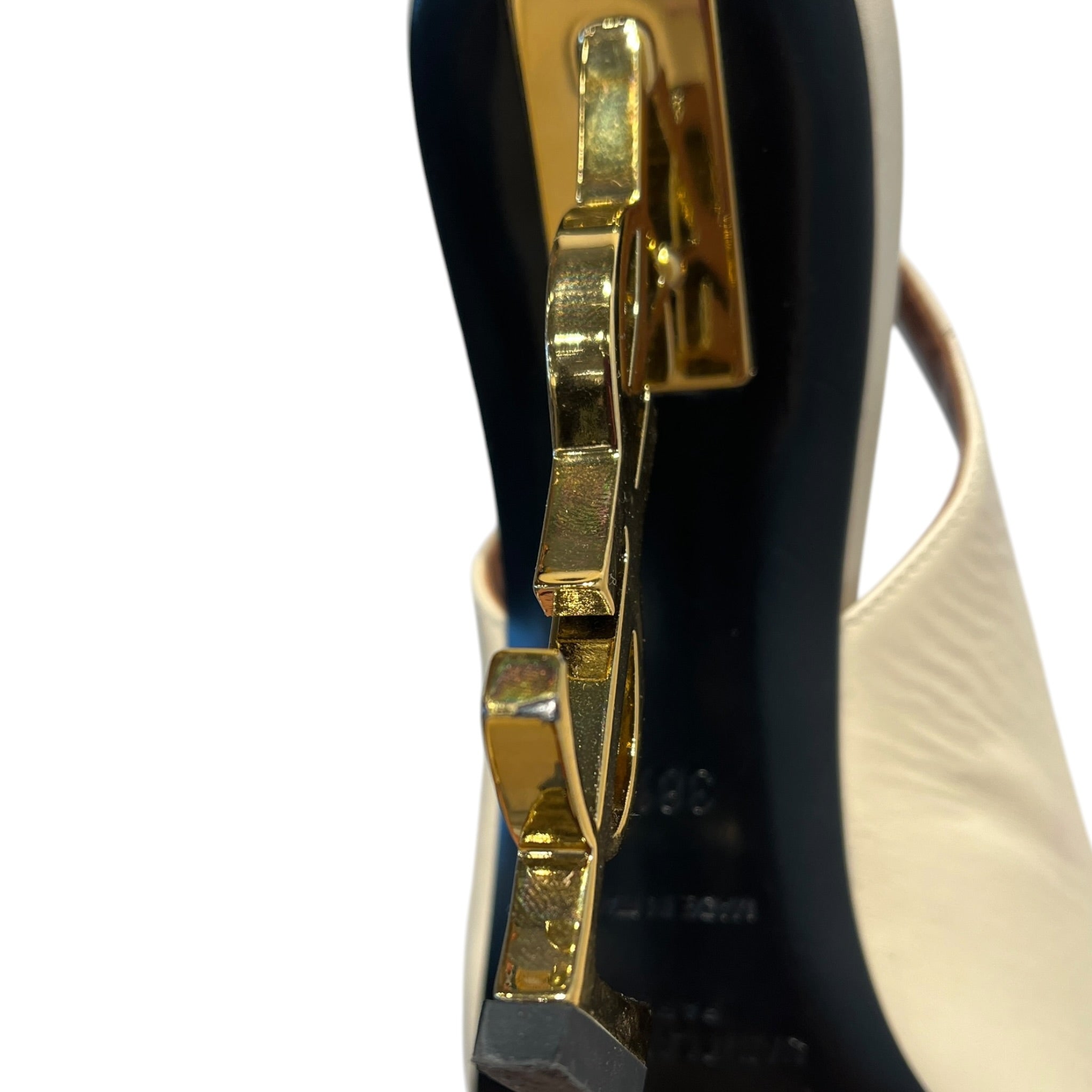 YVES SAINT LAURENT/Heels/EU 38/Leather/CRM/OPYUM SLINGBACK PUMPS view 7