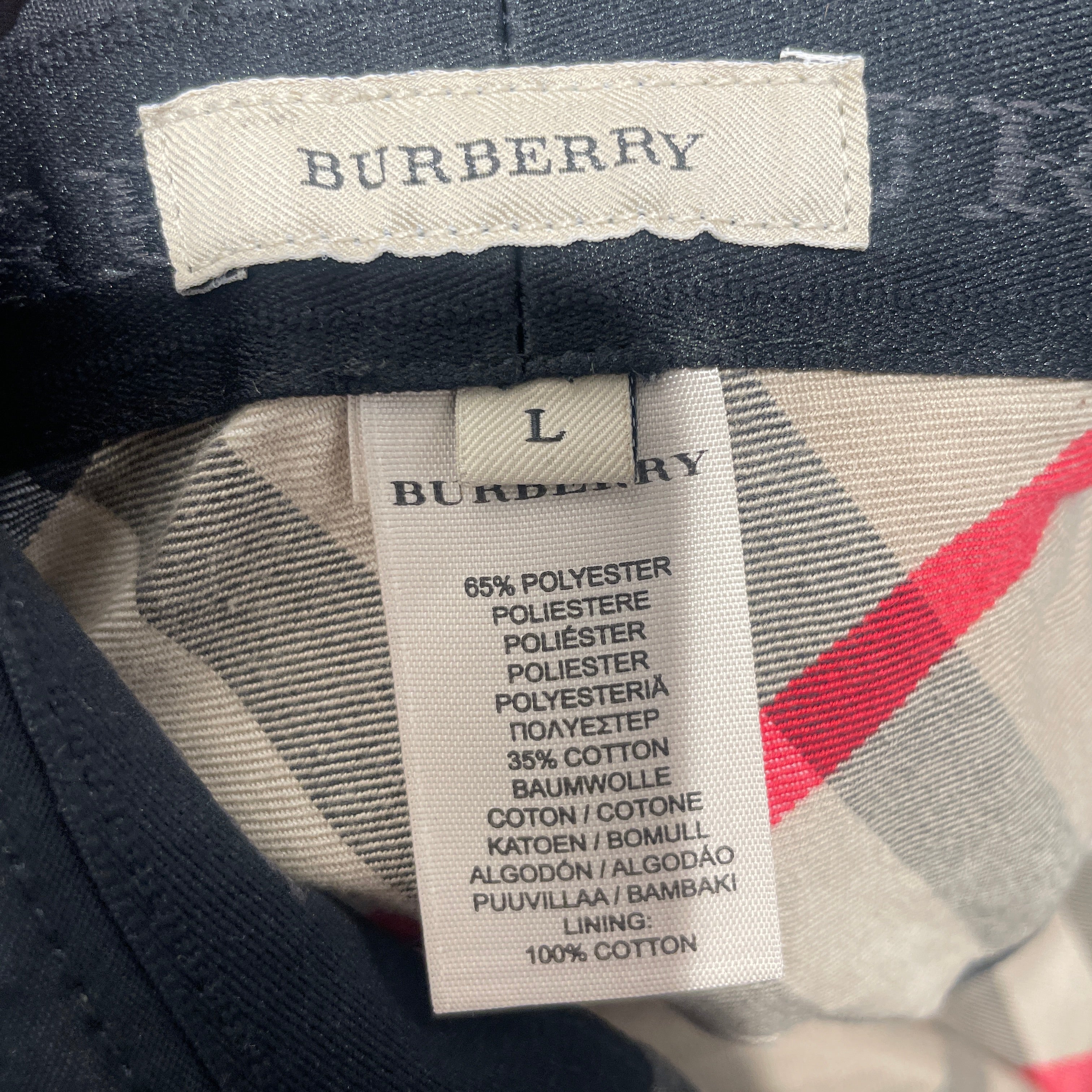 BURBERRY LONDON/Bucket Hat/Cotton/BLK/L's/ view 4