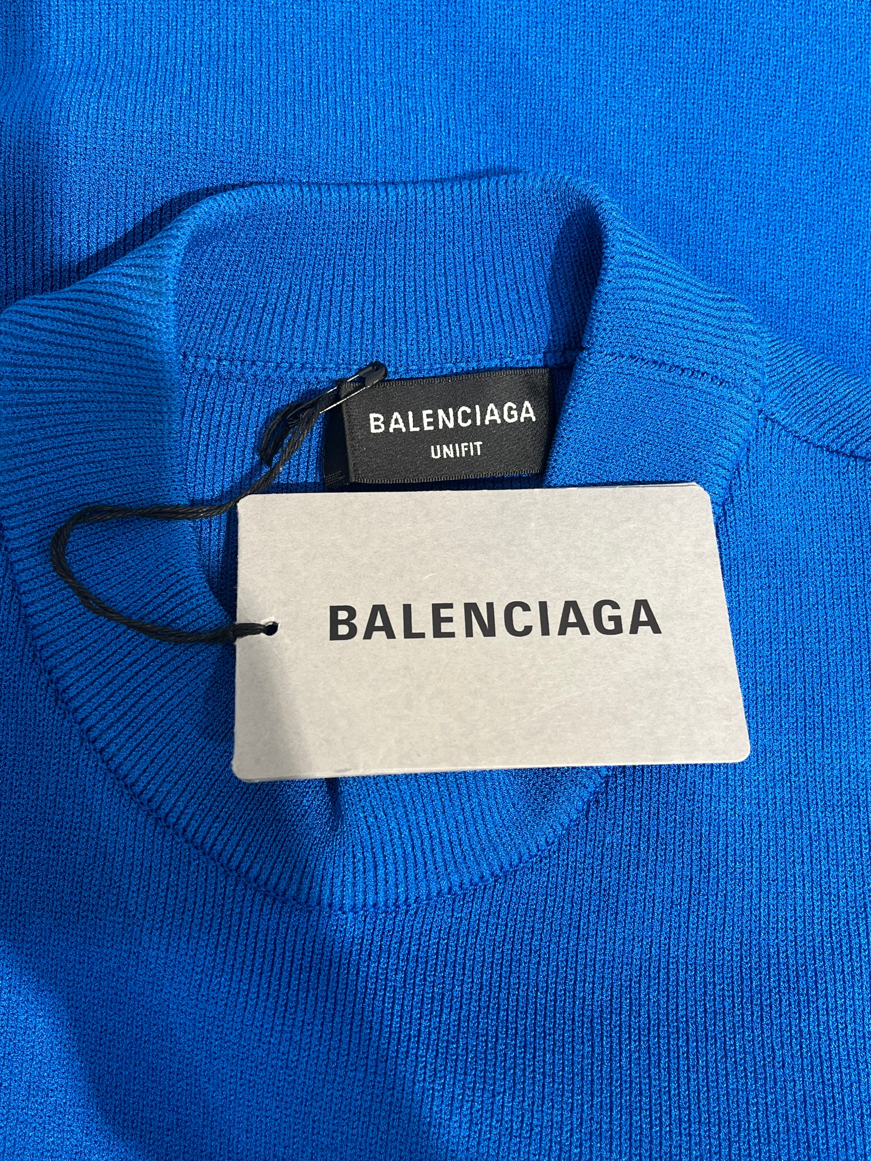 BALENCIAGA/Blouse/M/Cotton/BLU/b logo sleeve tee view 5