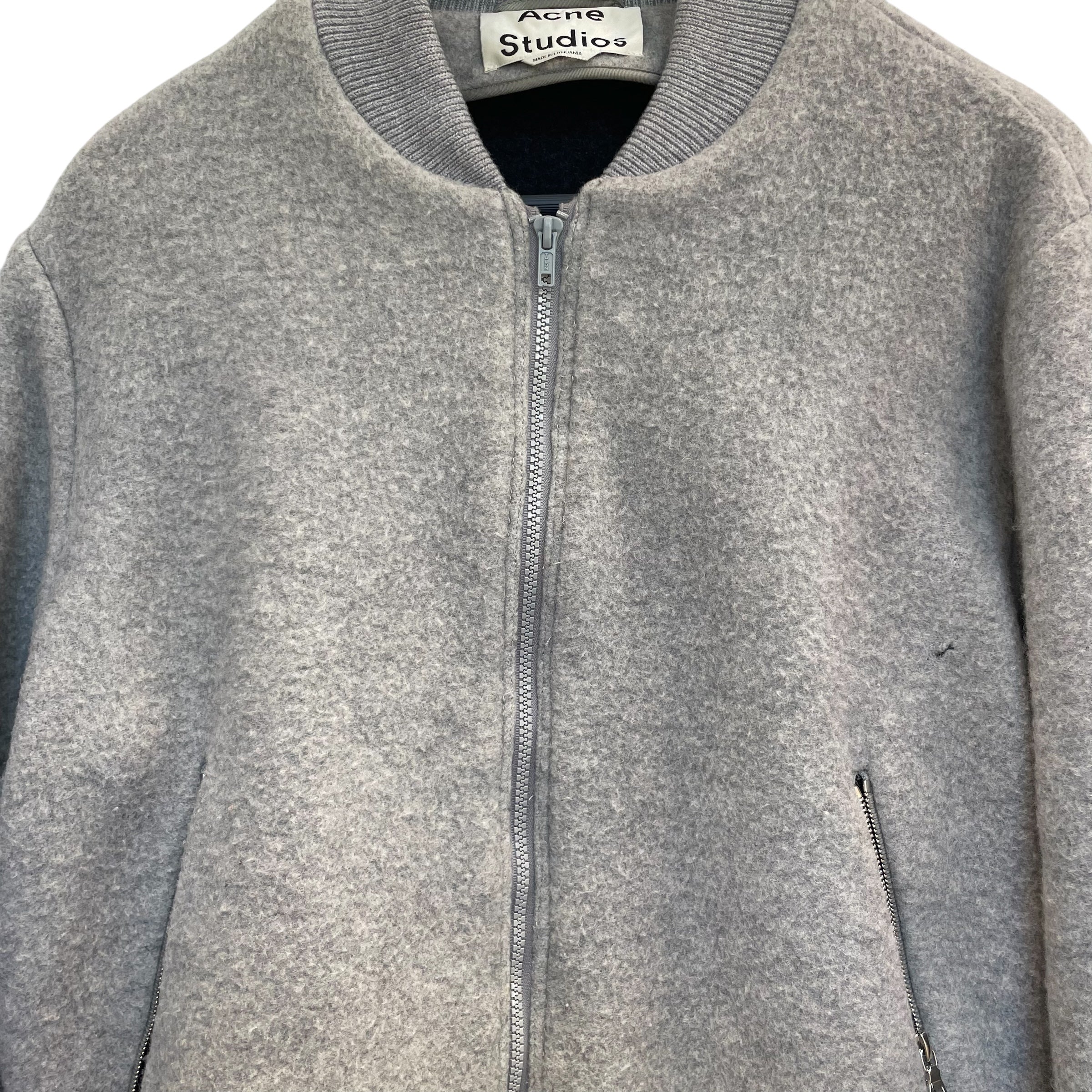 Acne Studios/Puffer Jkt/L/Wool/GRY/Grey Wool Bomber view 3