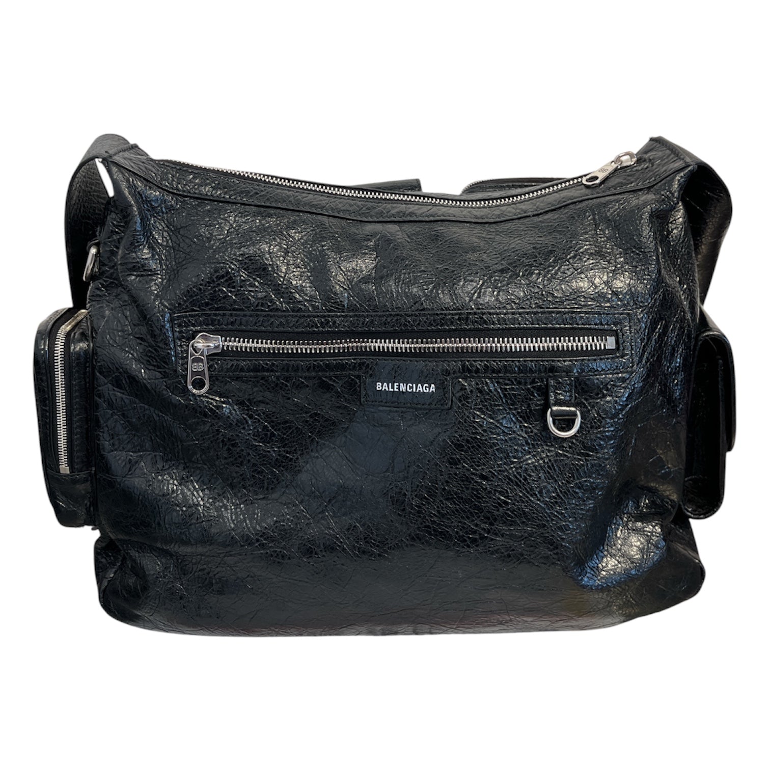 BALENCIAGA/Bag/Leather/BLK/SUPERBUSY SLING BAG view 2