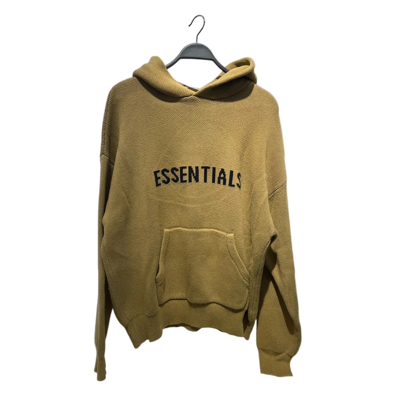 ESSENTIALS/Hoodie/L/Cotton/YEL/knit pullover view 1