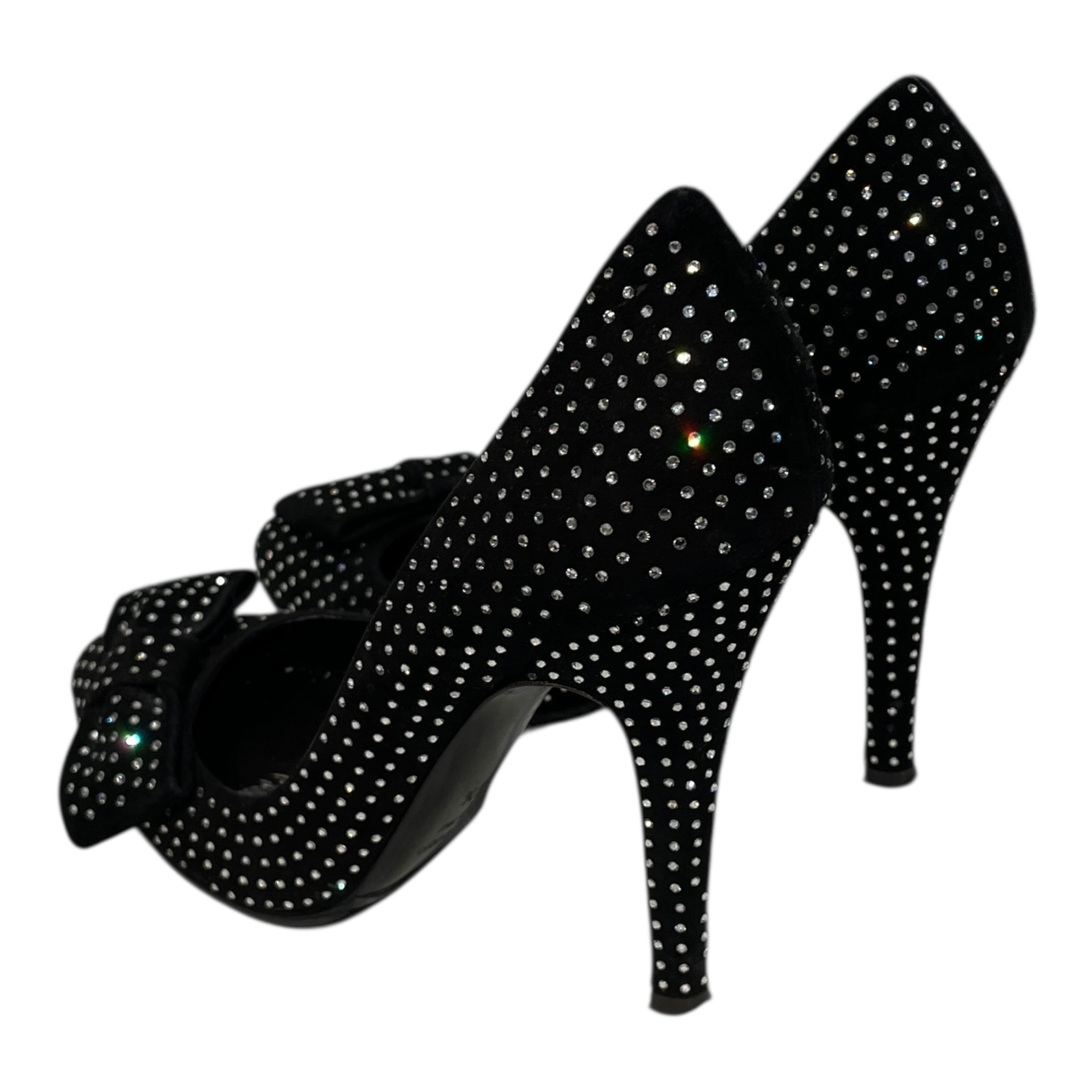 Giuseppe Zanotti/BALMAIN/Heels/EU 36.5/All Over Print/Suede/BLK/VIBRAM SOLE ALL OVER STUD view 2