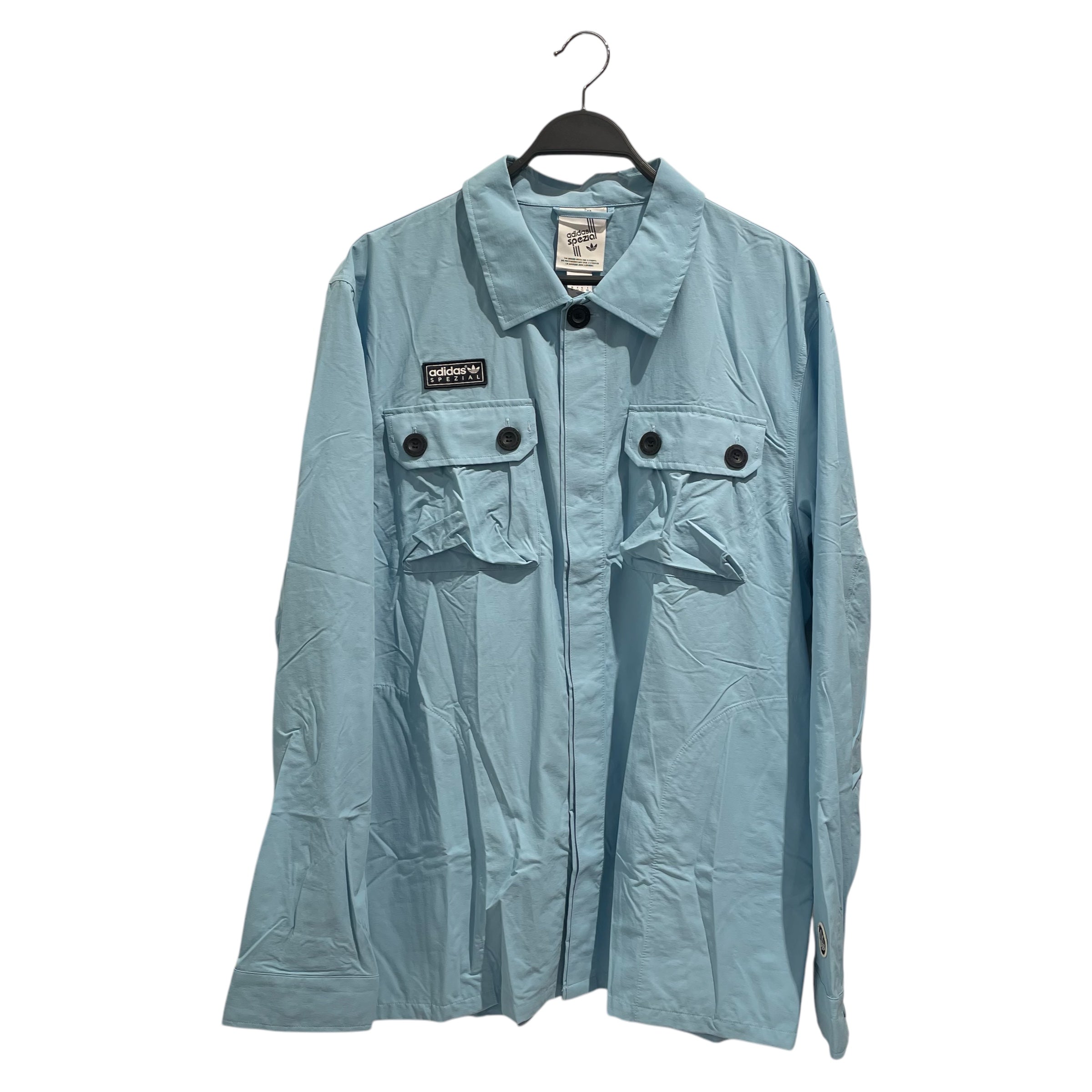 adidas/LS Shirt/XL/Nylon/BLU/ view 1