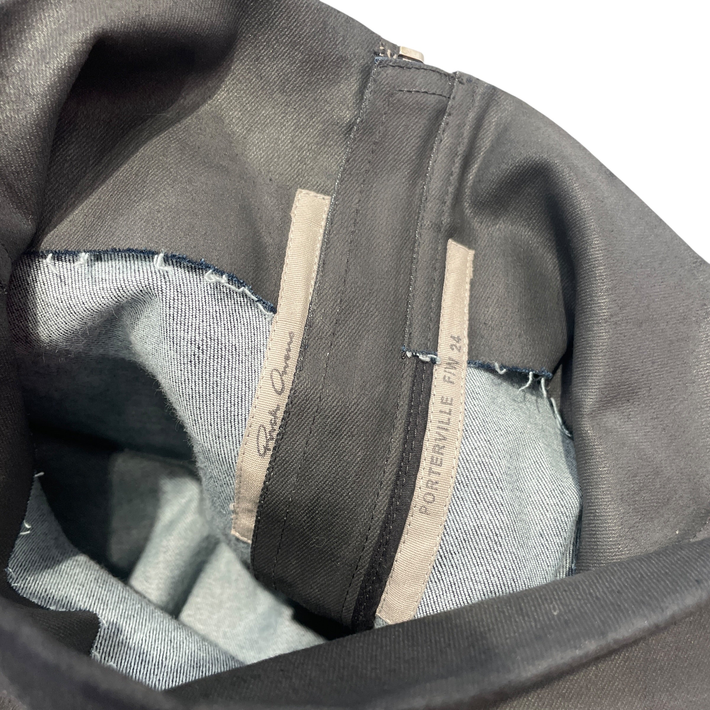 Rick Owens/Skirt/4/Denim/BLK/FW 24 PORTERVILLE DRAPED SKIRT view 2