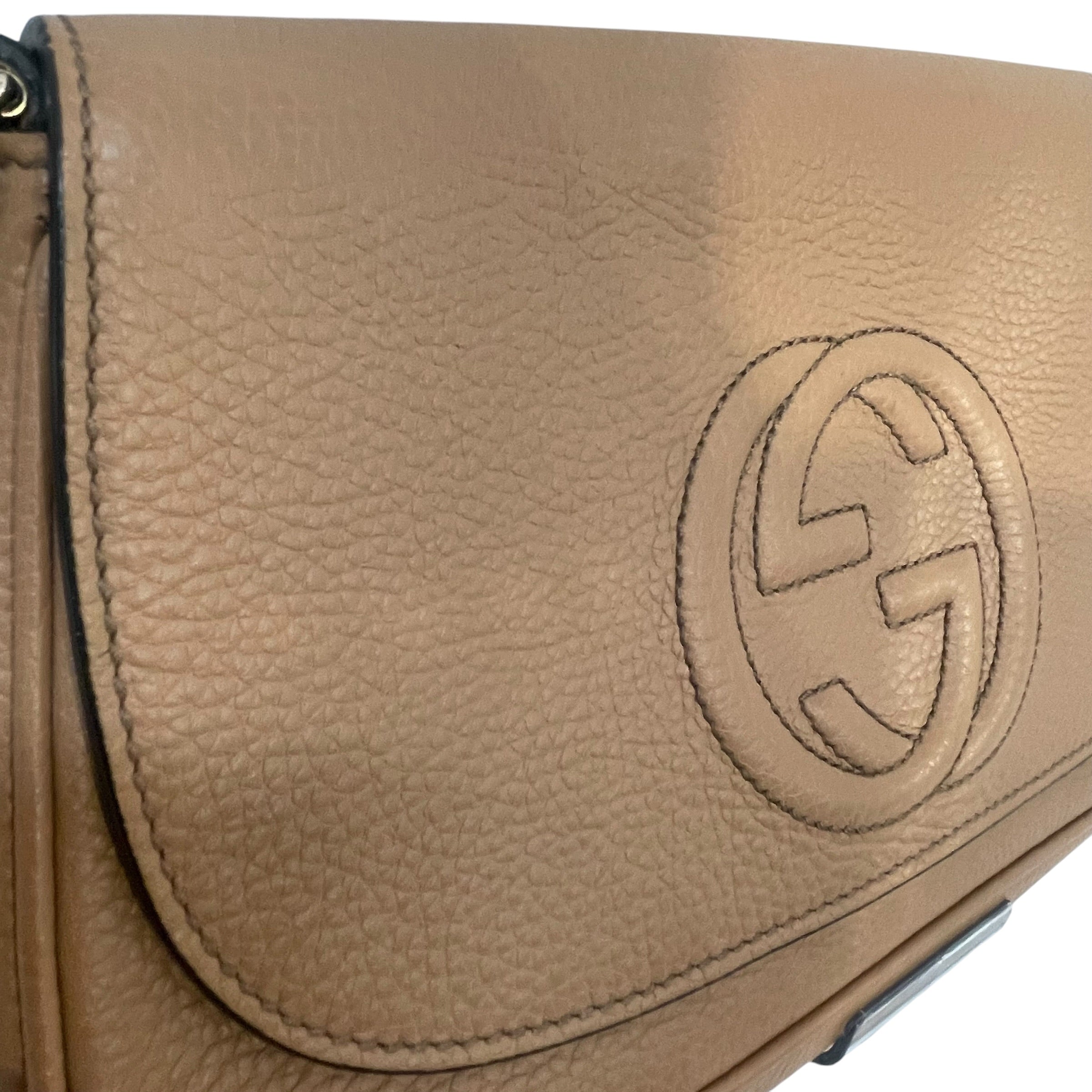 GUCCI/Cross Body Bag/Leather/CML/medium interlock g soho view 6