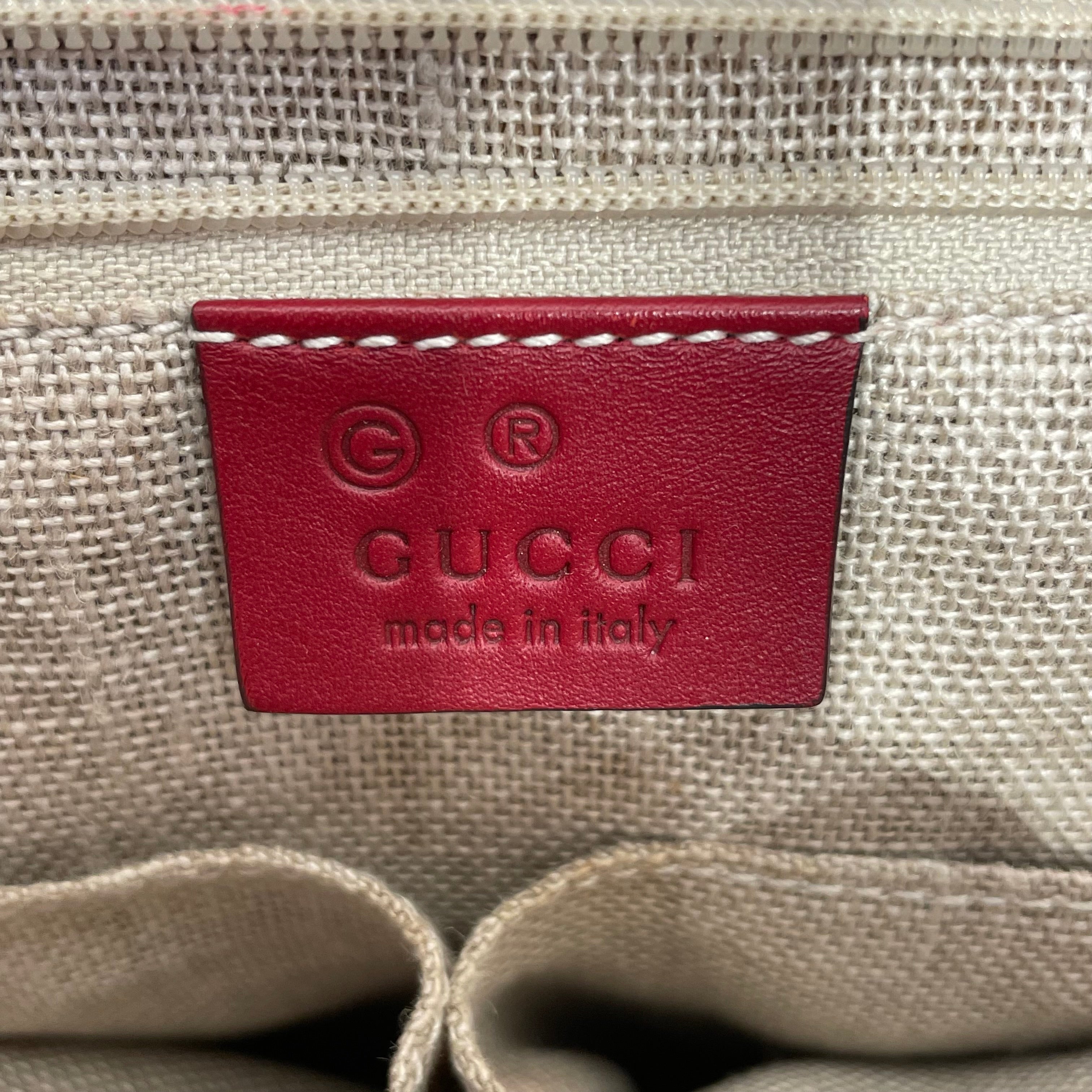 GUCCI/Tote Bag/Monogram/Leather/RED/MICROGUCCISSIMA view 5