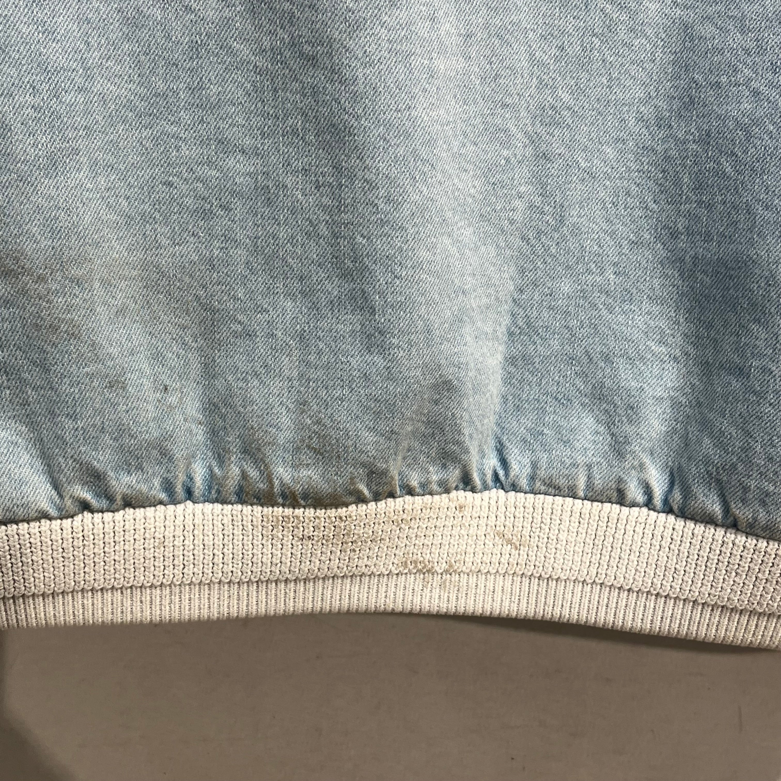 Gosha Rubchinskiy/Denim Jkt/M/Cotton/IDG/sherpa lined bomber sleeve zip view 6