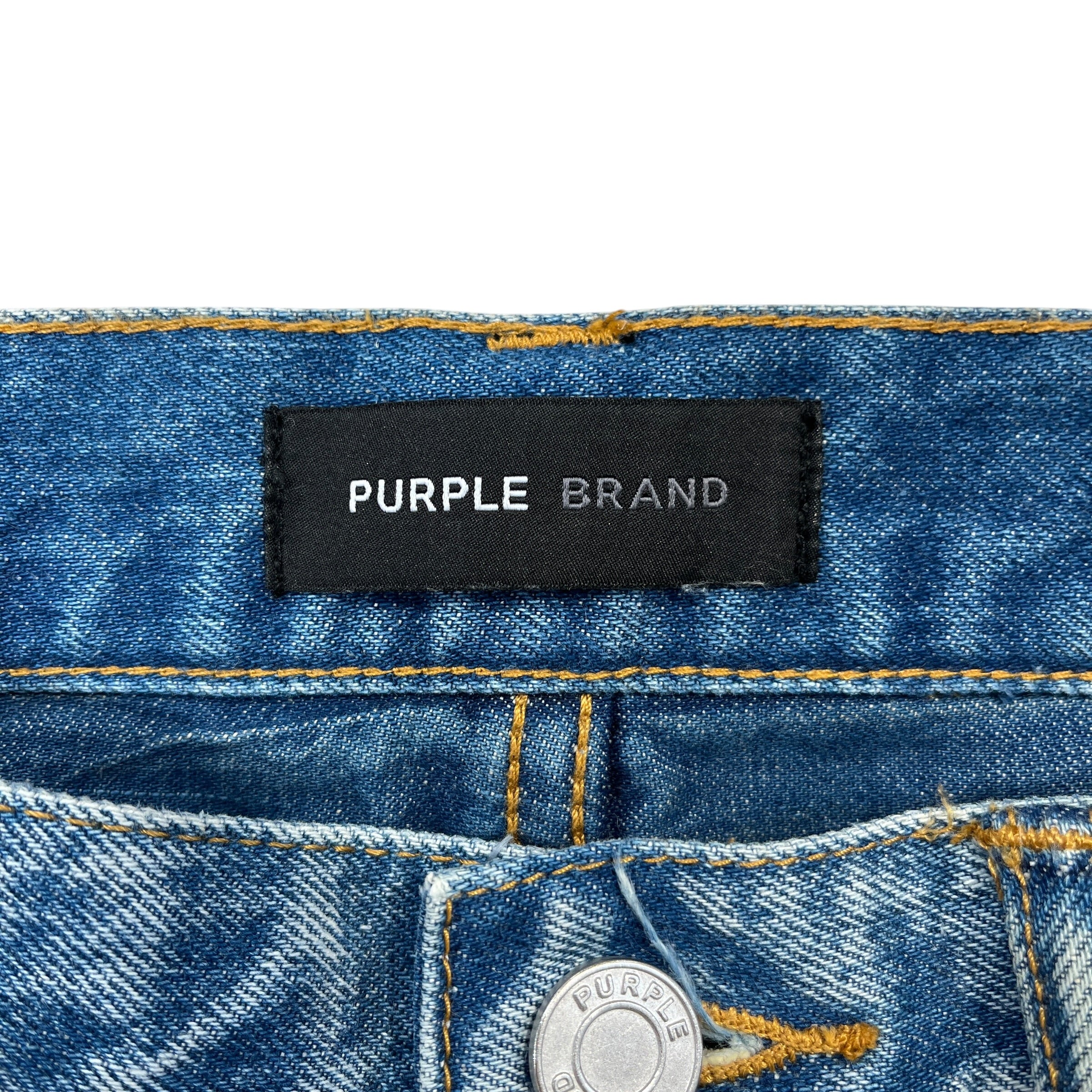 PURPLE BRAND/Straight Pants/33/Denim/IDG/Graphic/Embroidered P view 3