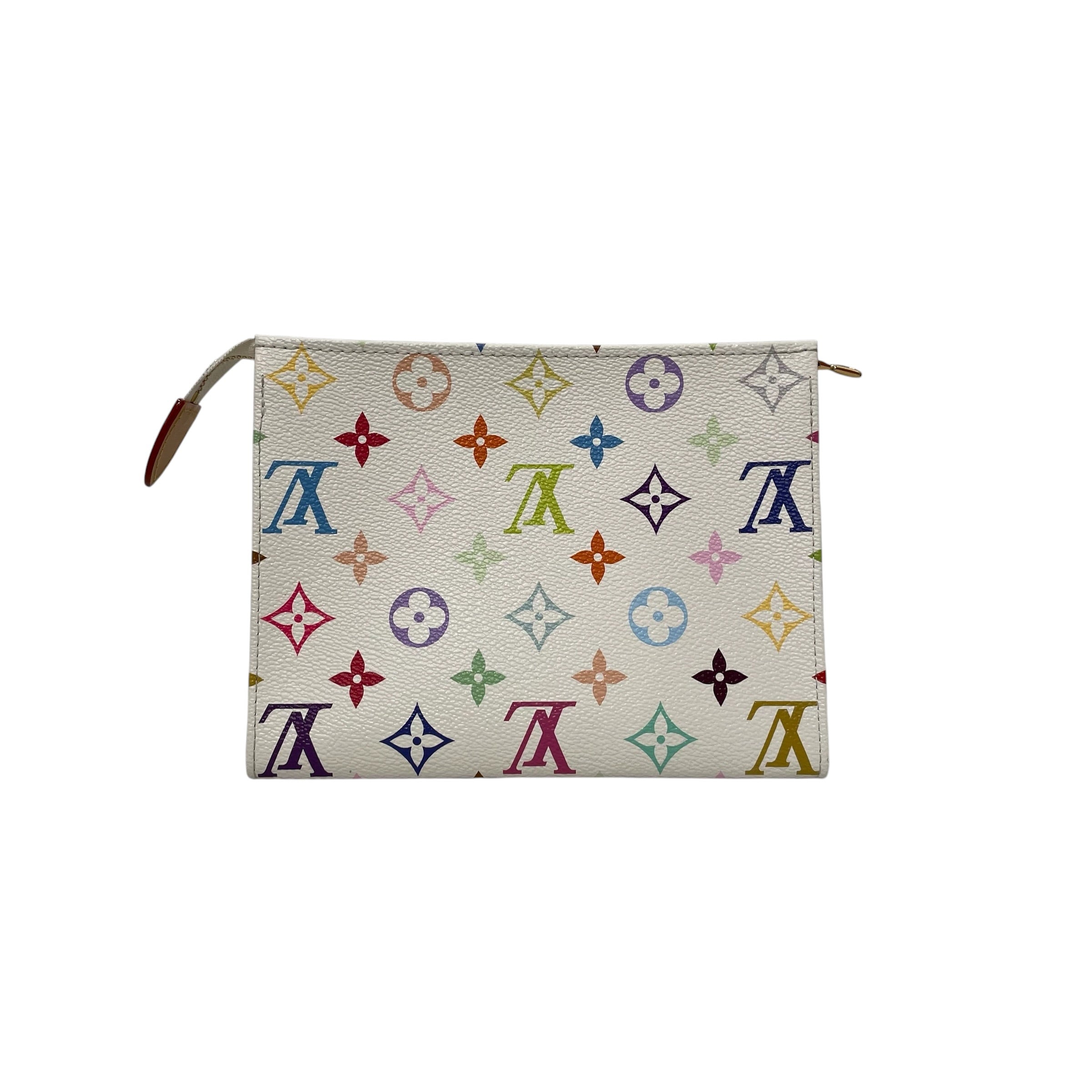 LOUIS VUITTON/Pouch/Monogram/Leather/WHT/murakami lv x tm toiletry pouc view 1