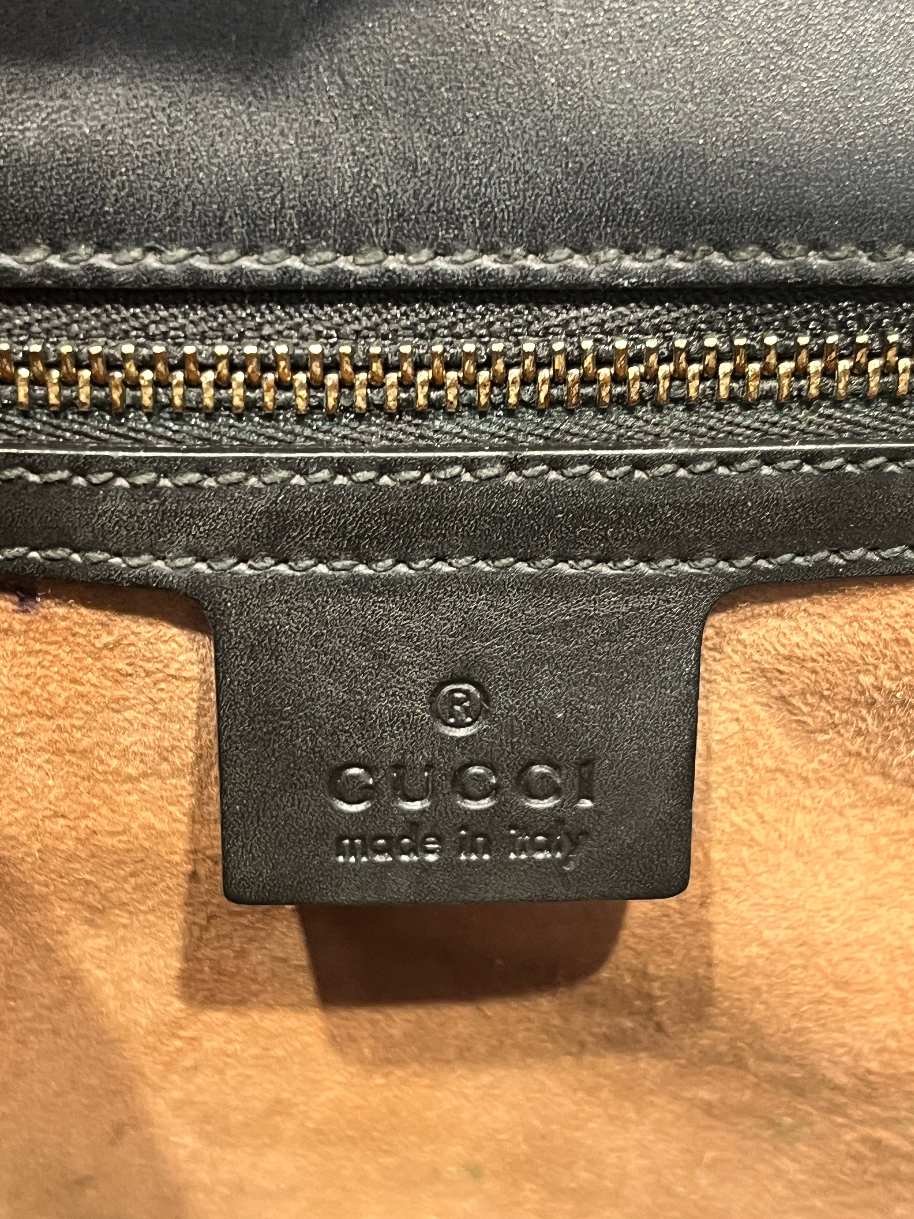 GUCCI/Tote Bag/Leather/BLK/FLAMES view 5