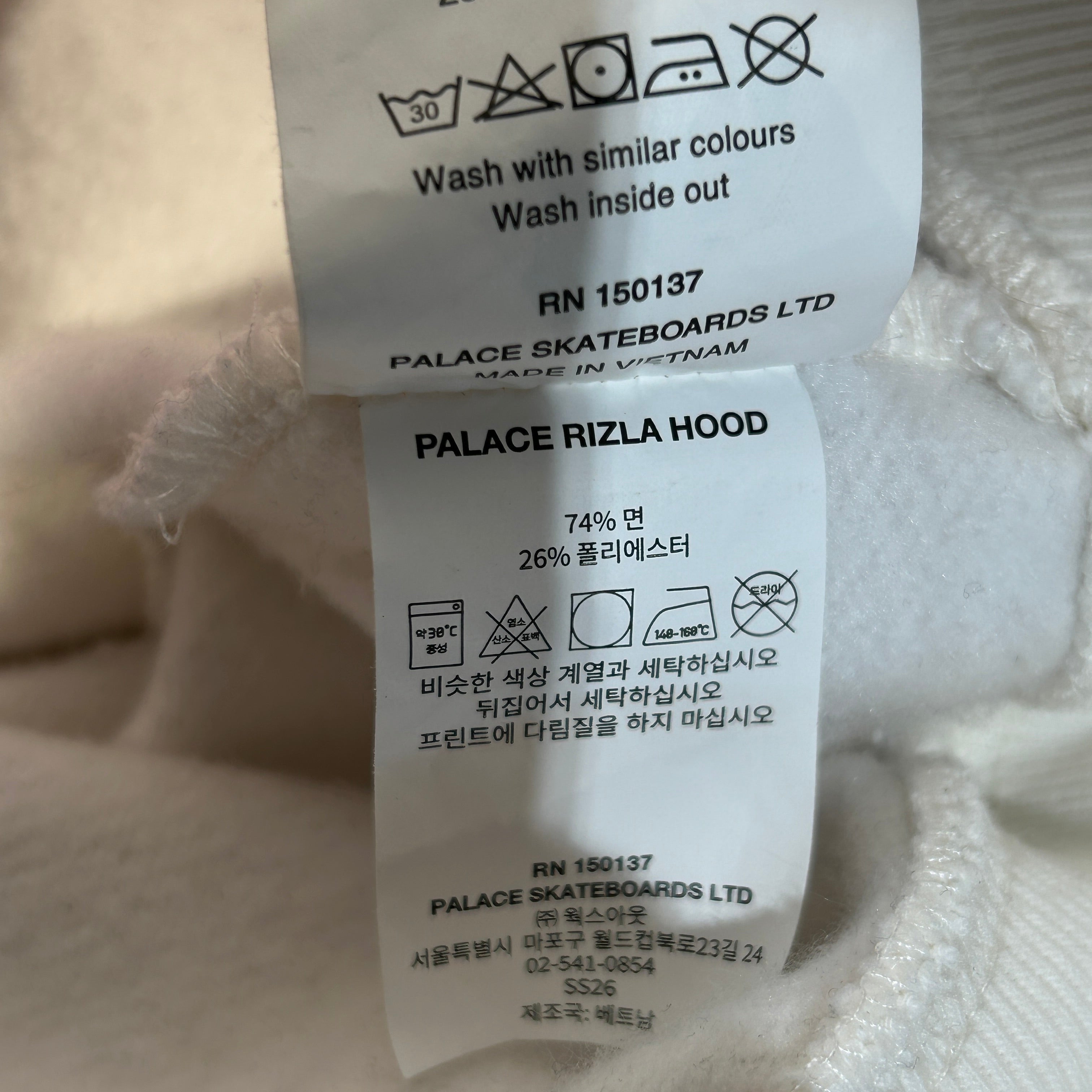 PALACE/Hoodie/XL/All Over Print/Cotton/WHT/Rizla Flame Hoodie view 4