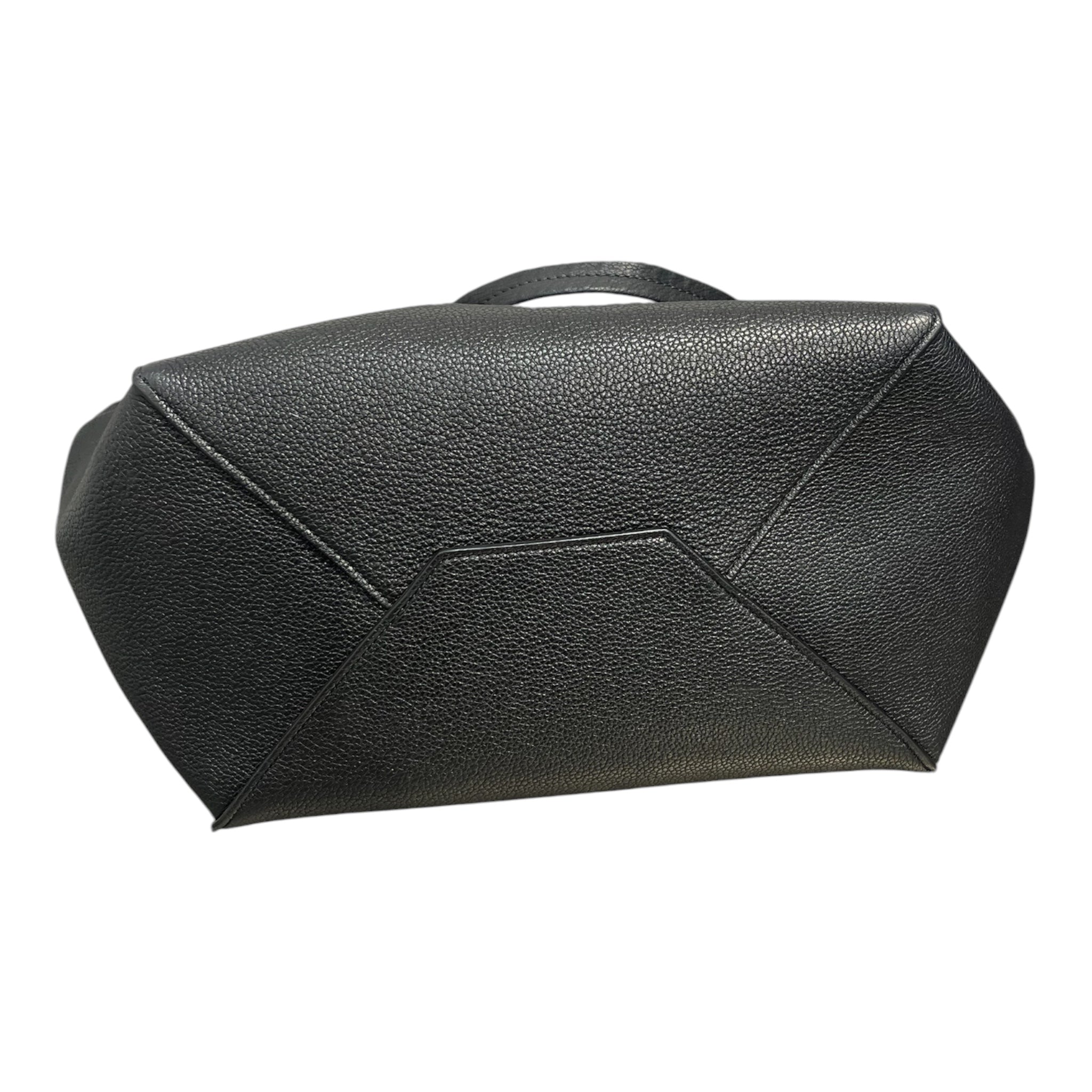 CELINE/Hand Bag/Leather/BLK/GOLD CELINE LOGO SMALL FRONT view 3