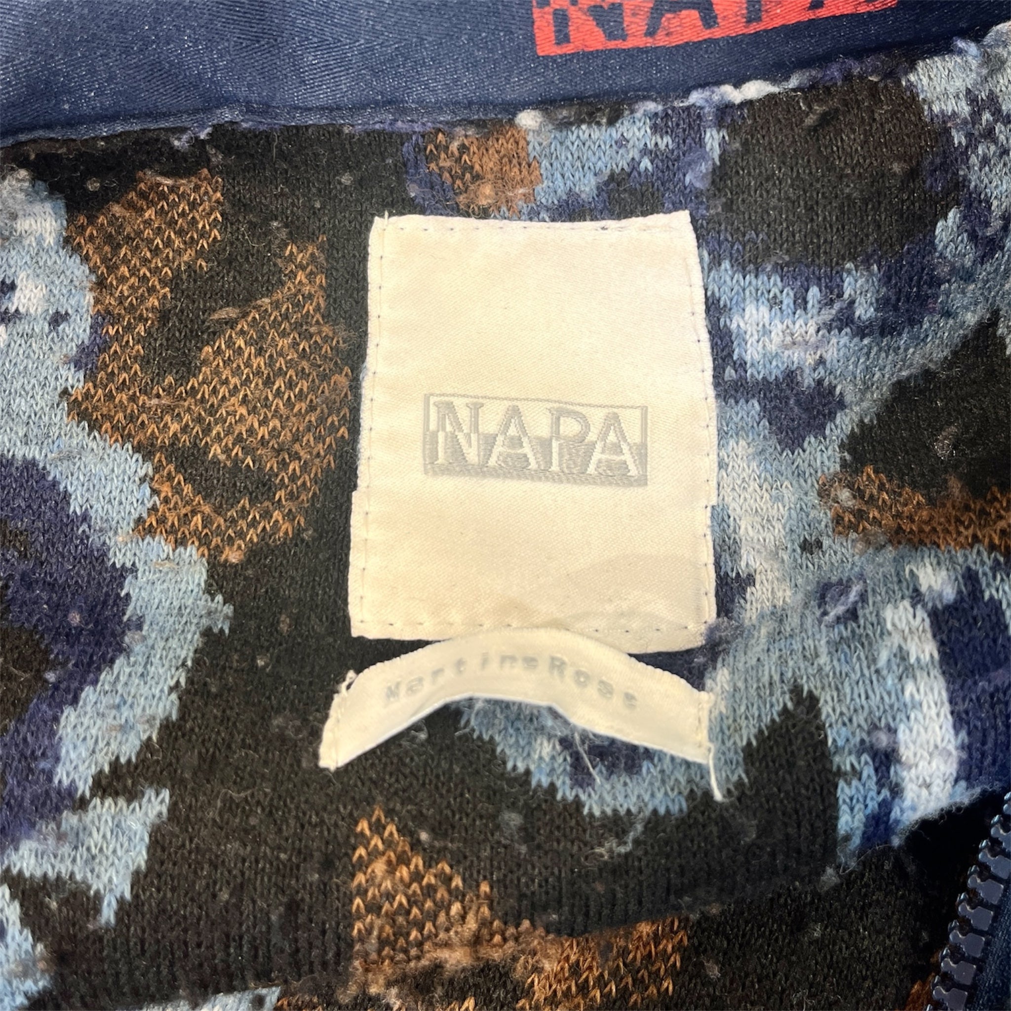 MARTINE ROSE/NAPAPIJRI/Fleece Jkt/M/Acrylic/BLU/Floral Pattern/NAPA FLEECE view 3