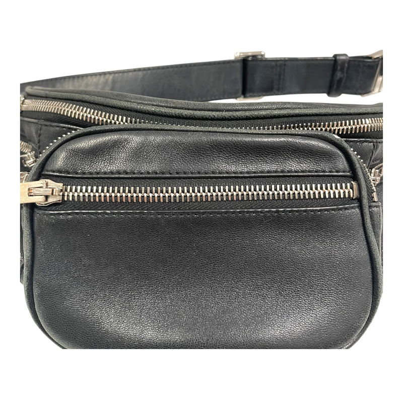 Alexander Wang/Cross Body Bag/O/S/Leather/BLK/THICK CHAIN STRAP BLACK POUCH