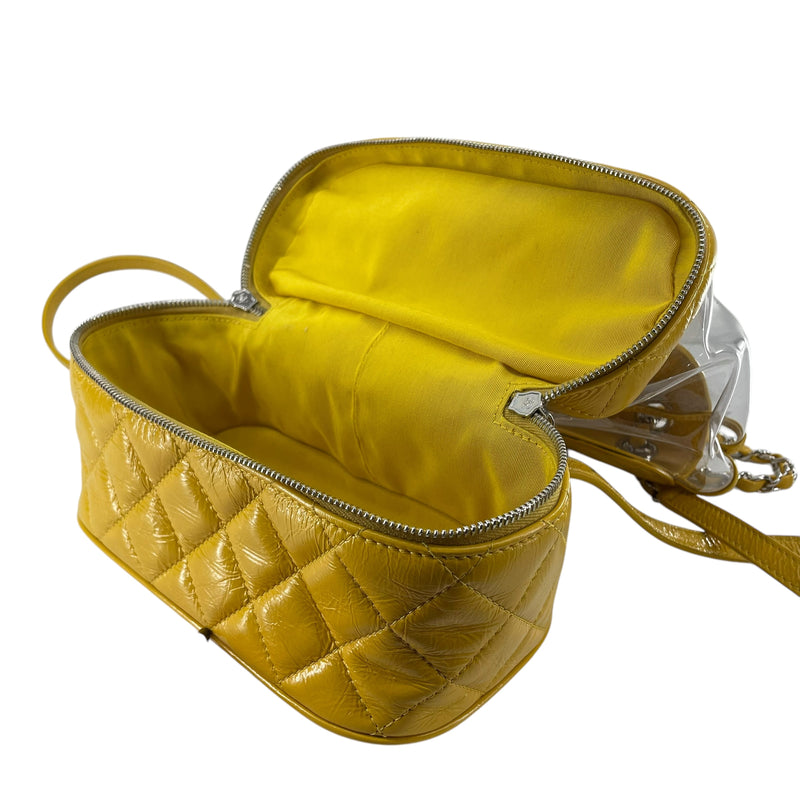 CHANEL/Backpack/Leather/YEL/AQUARIUM QUILTED PVC