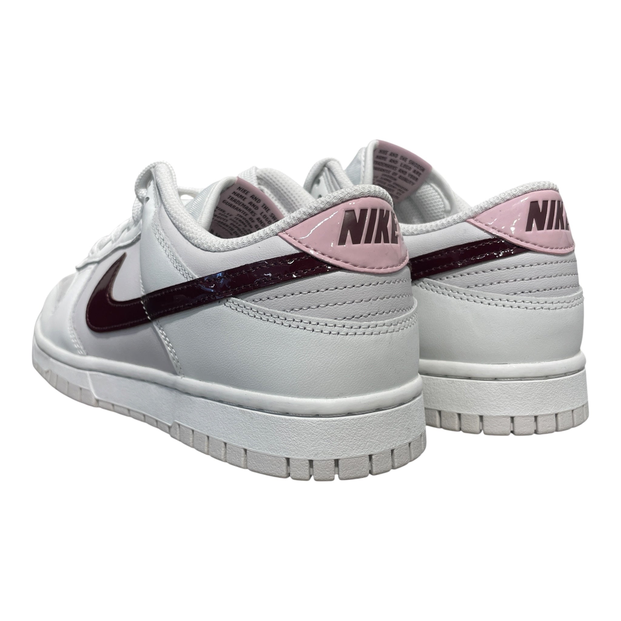 NIKE/Low-Sneakers/US 10/Leather/WHT/PLUM CHALK view 2