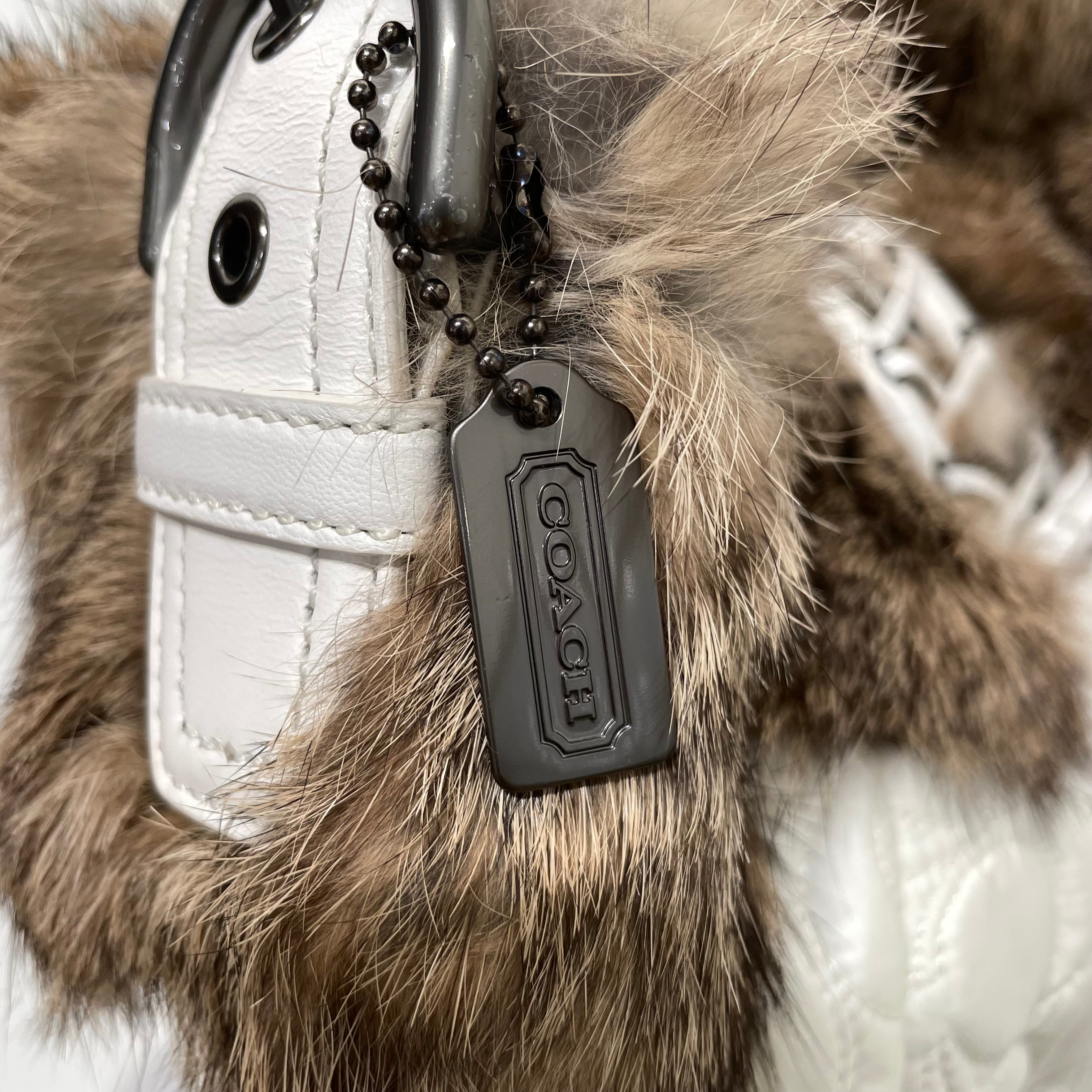 COACH/Bag/Fur/WHT/fur trim view 6