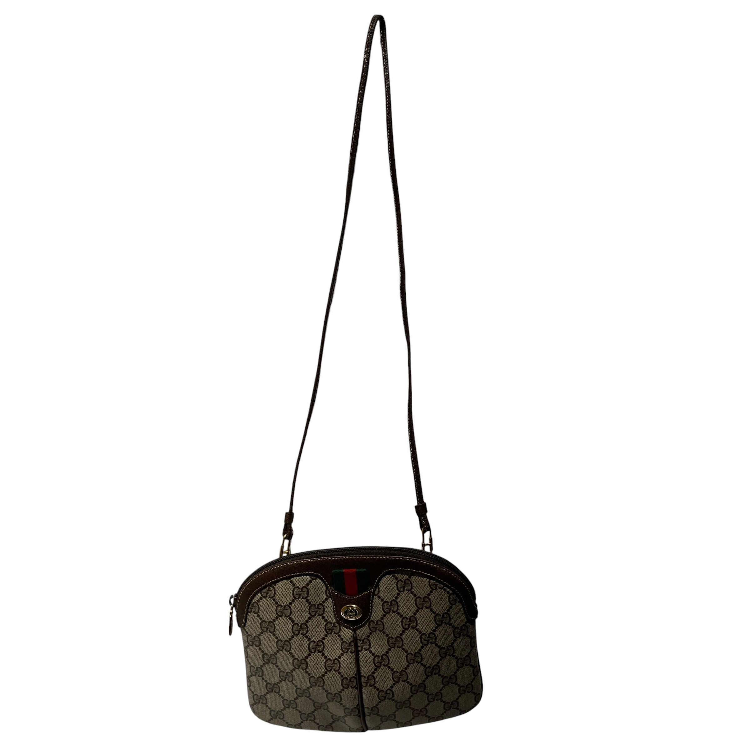 GUCCI/Cross Body Bag/Monogram/Leather/KHK/VINTAGE GG PLUS SHERRY LINE view 1