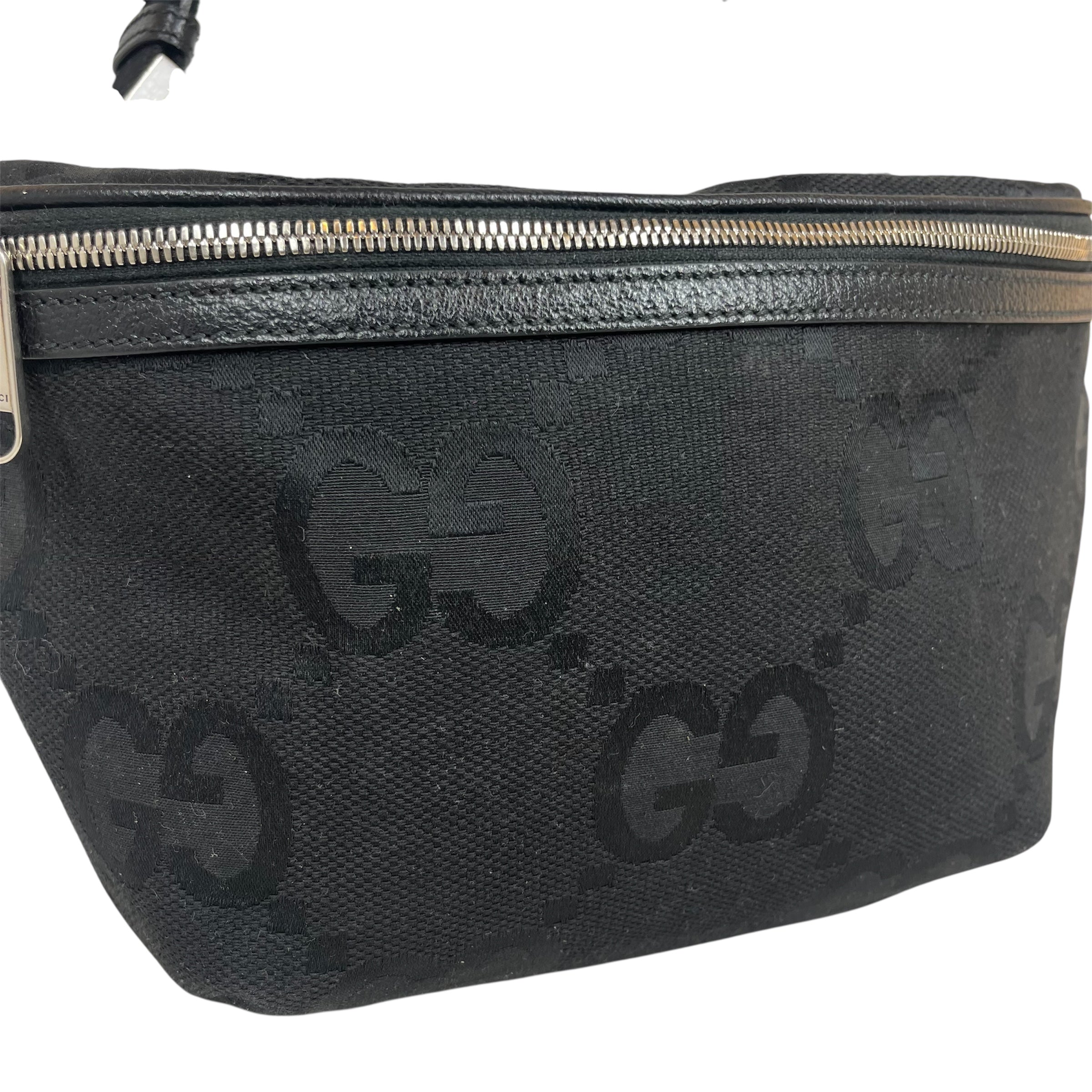 GUCCI/Fanny Pack/Monogram/BLK/Jumbo GG view 6