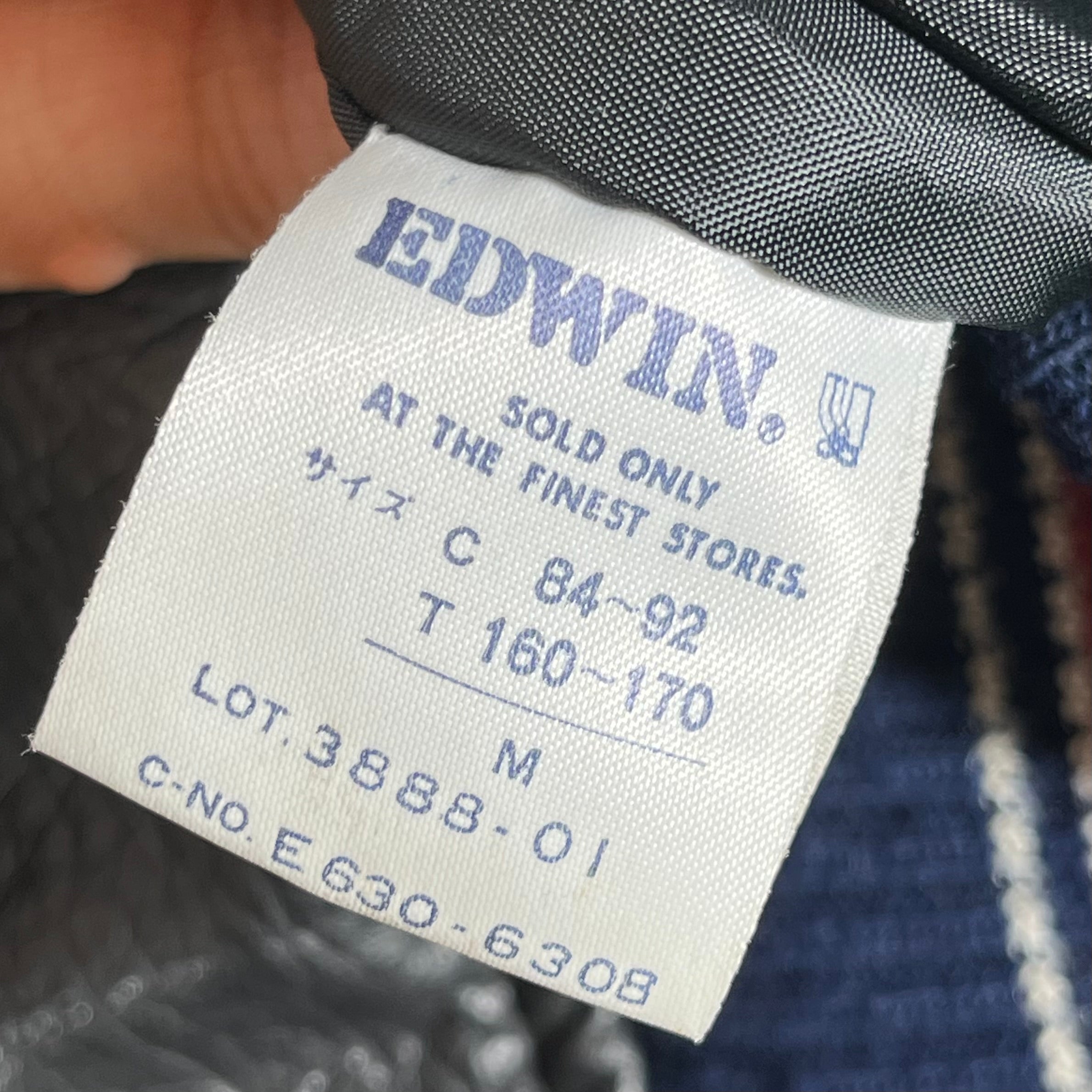 EDWIN/Leather Jkt/M/Leather/BLK/red collar view 4