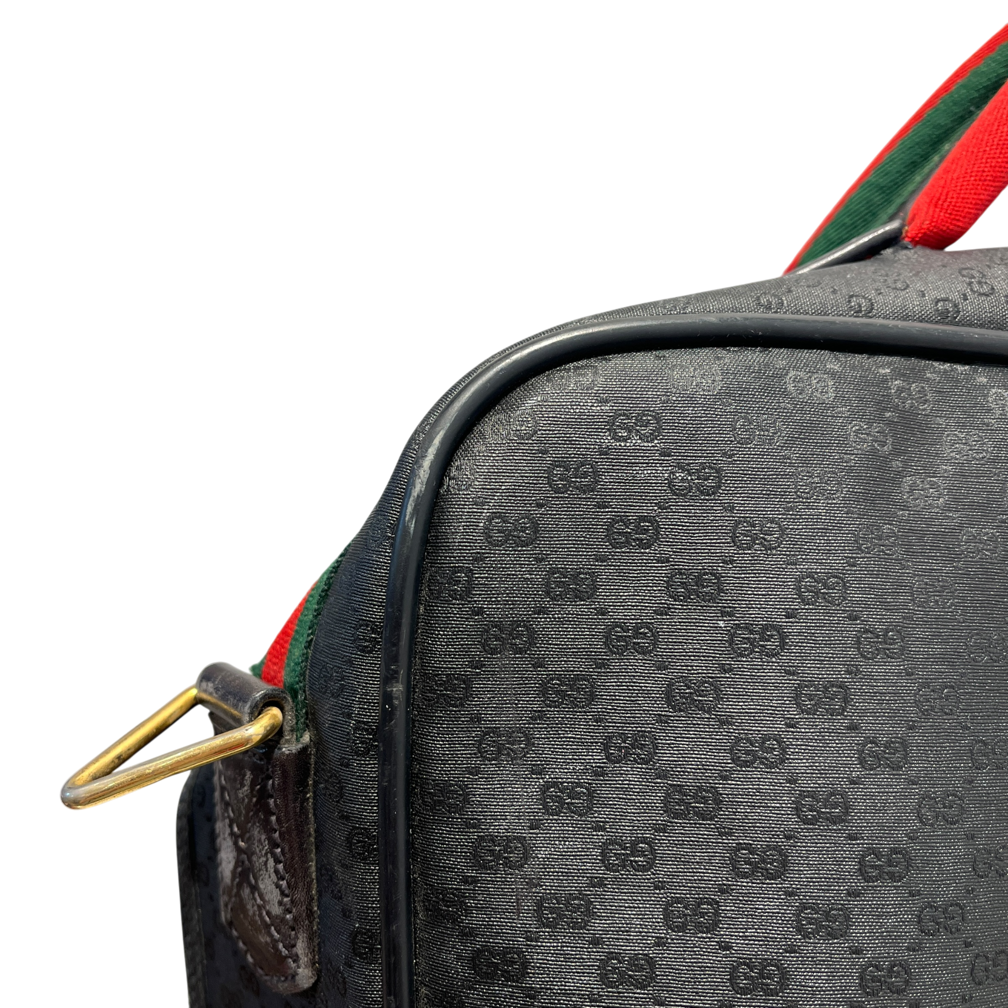 GUCCI/Briefcase/Monogram/Leather/BLK/Supreme Monogram Travel Bag view 10