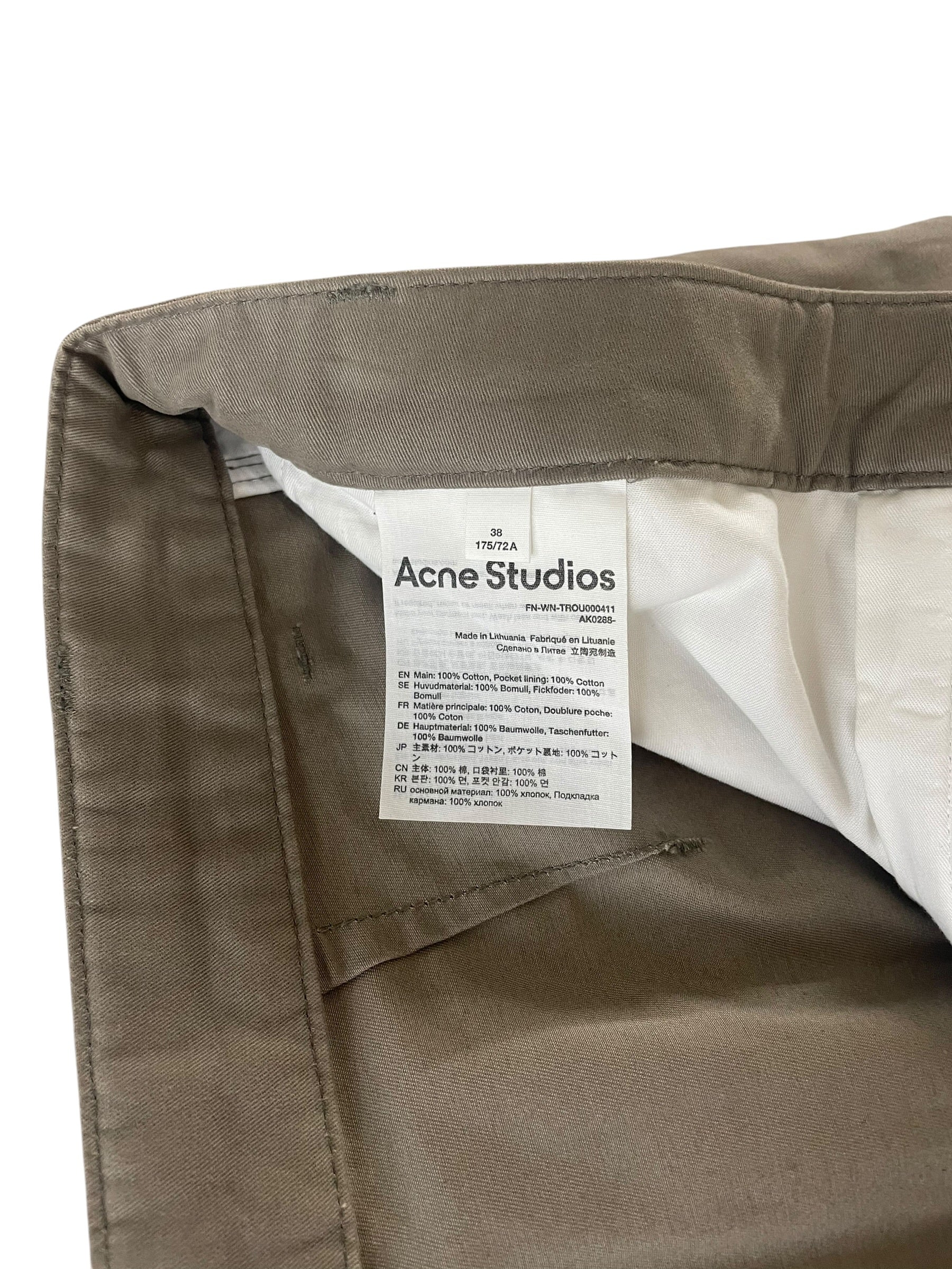Acne Studios/Straight Pants/38/Cotton/BEG/FN-WN-TROU000411 view 5