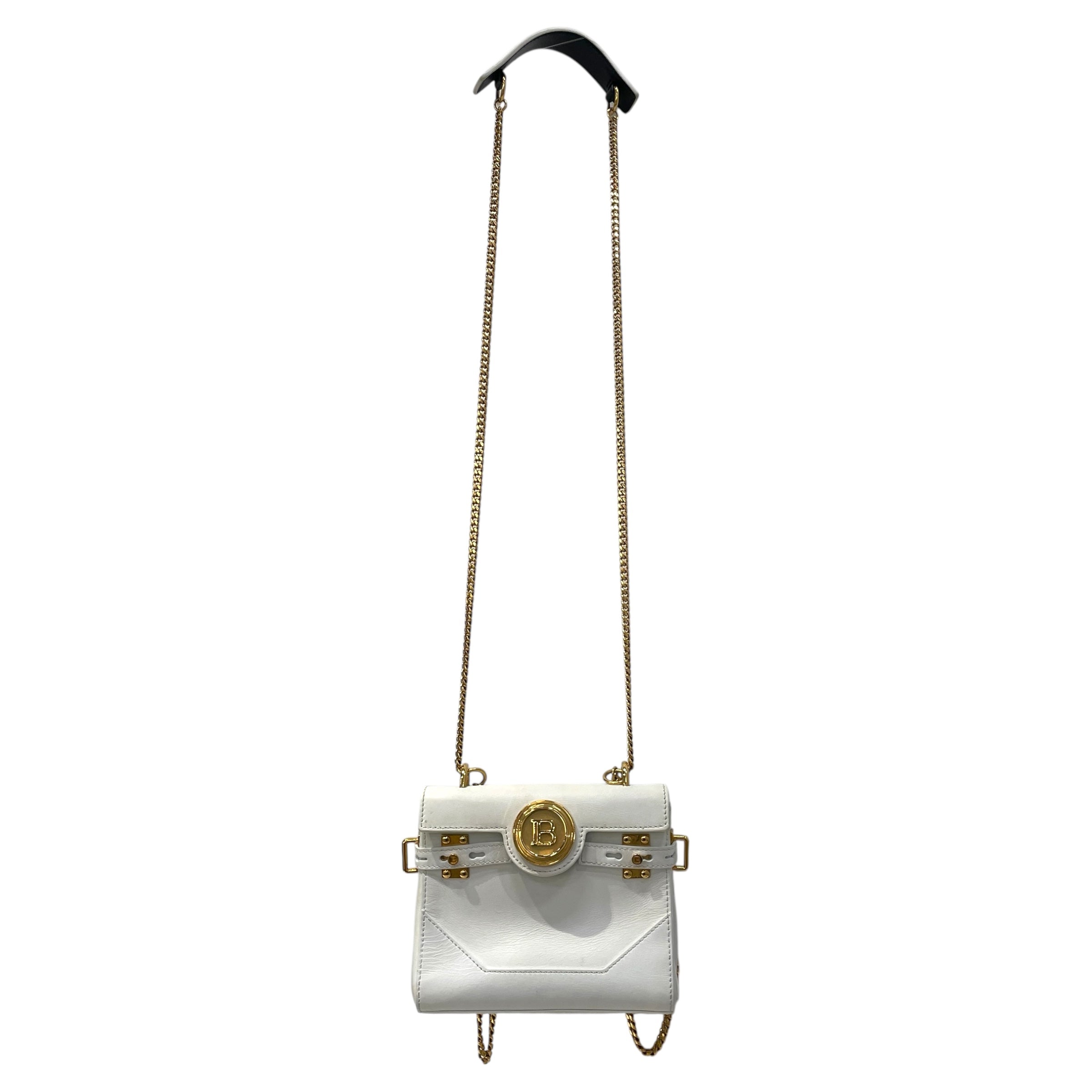 BALMAIN/Tote Bag/Leather/WHT/B-Buzz 19 view 1