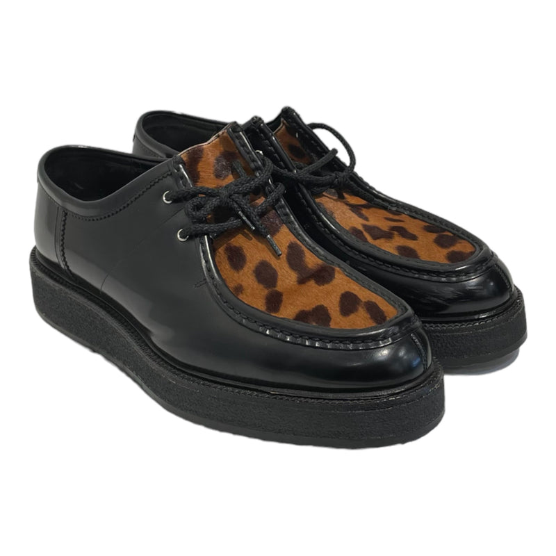 BALLY/Loafers/US 8/Leather/BLK/Animal Print Tongue