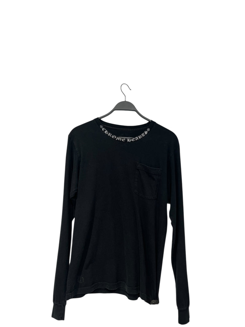 CHROME HEARTS/LS T-Shirt/M/Cotton/BLK/
