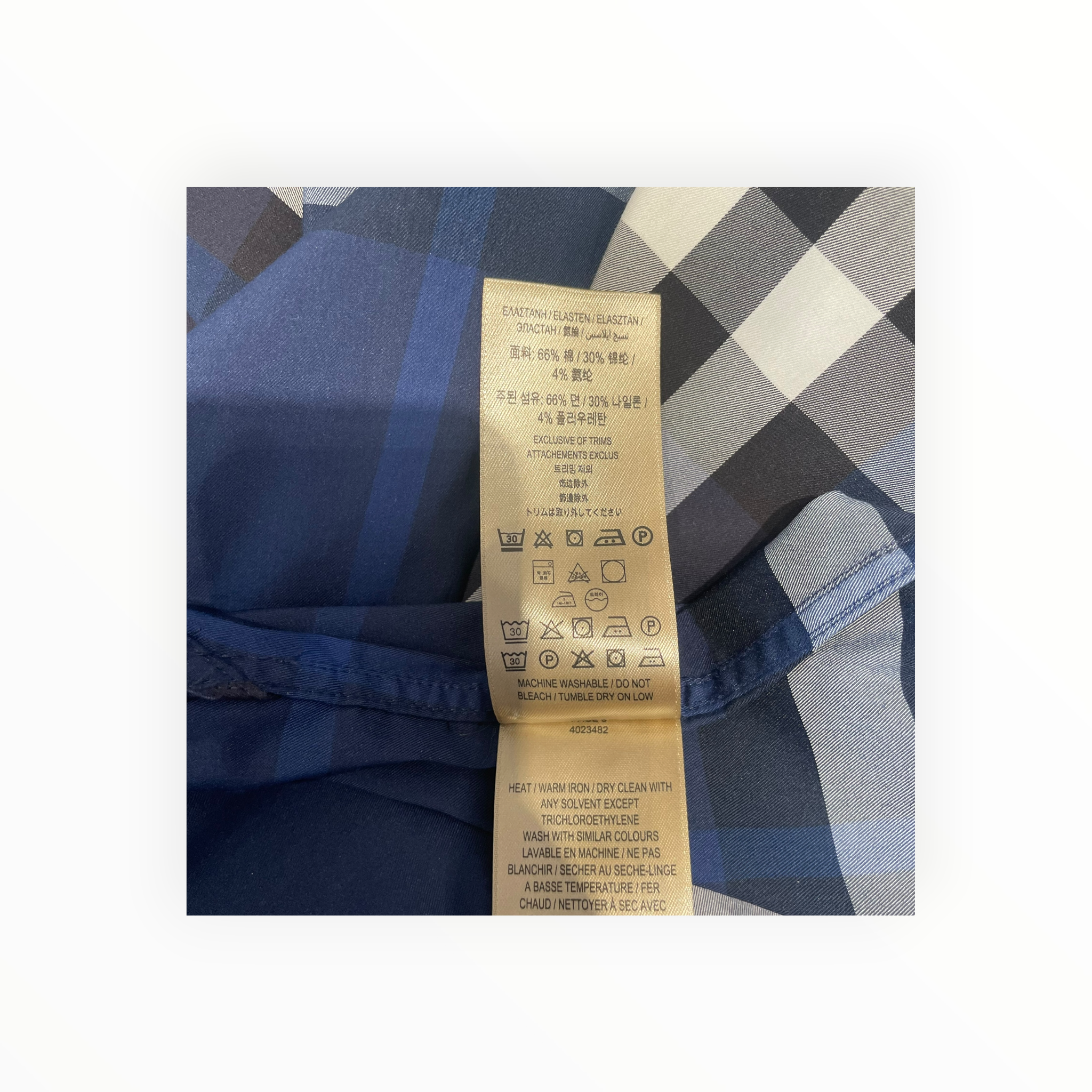 BURBERRY/LS Shirt/XXL/Cotton/BLU/Plaid/poplin shirt view 5